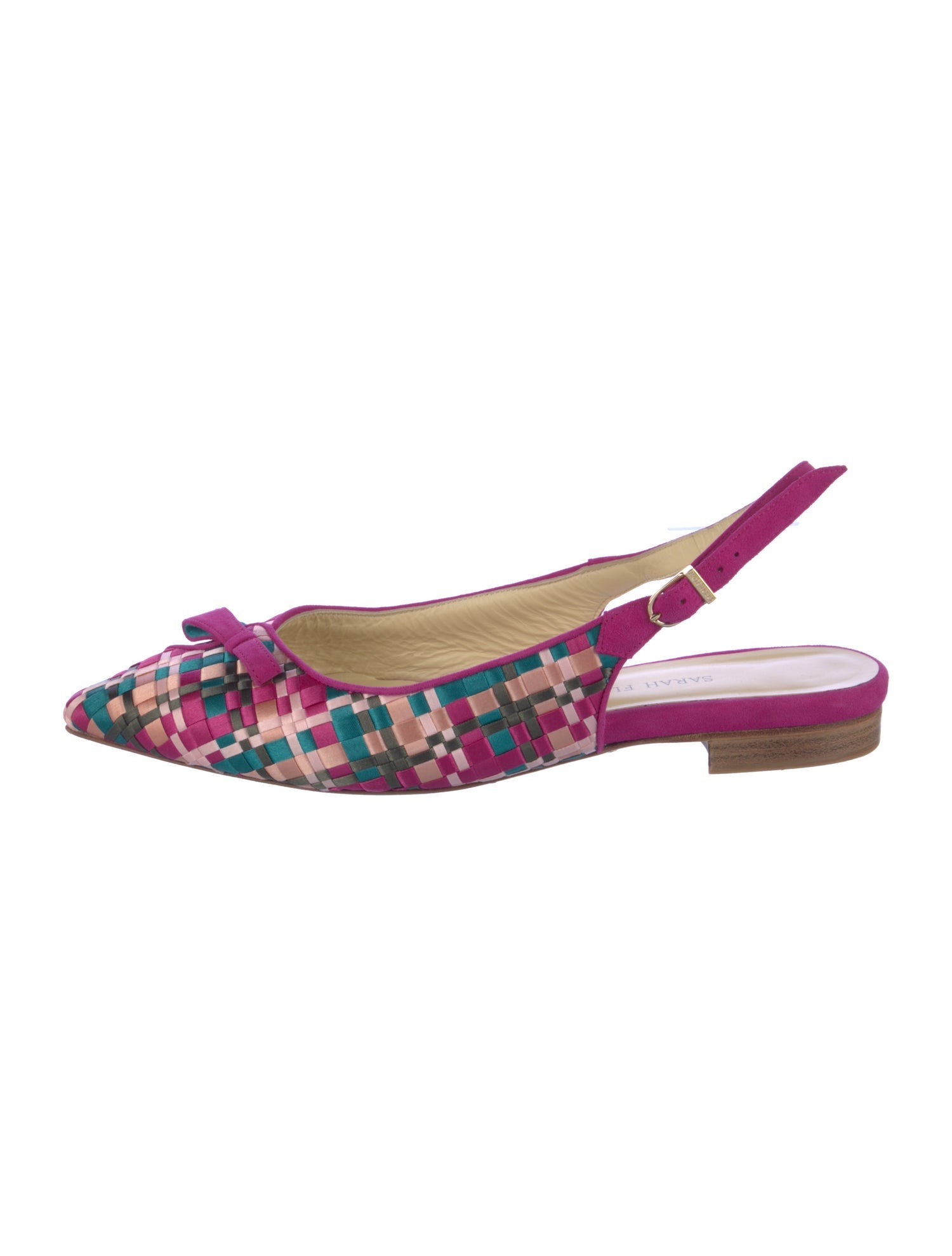 Sarah Flint Colorblock Pattern Slingback Flats