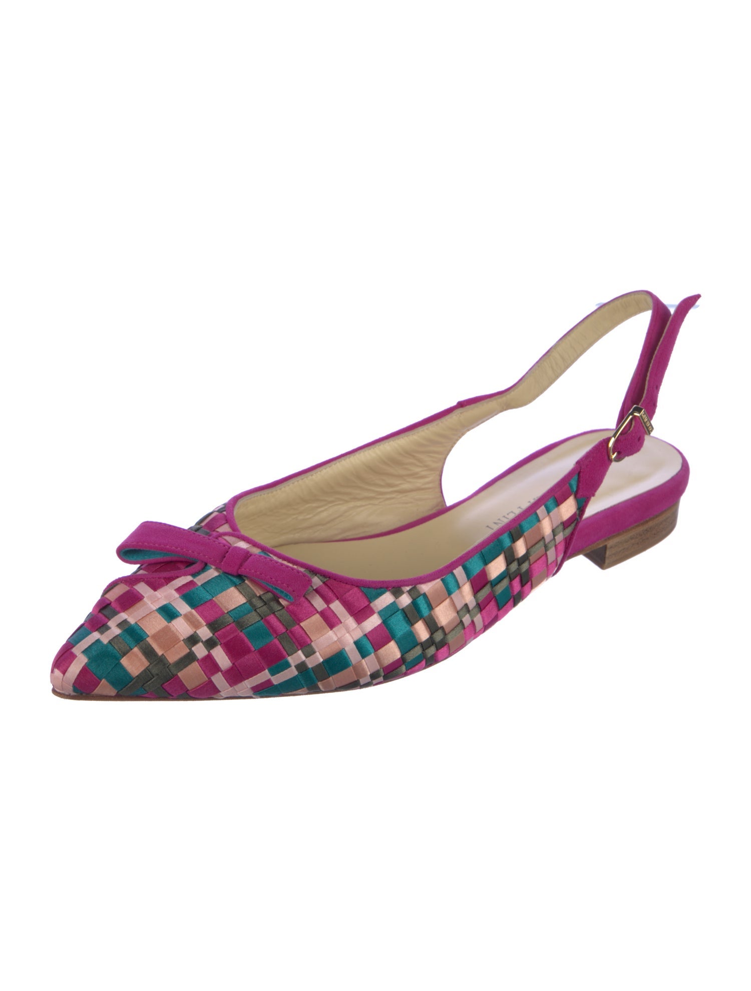 Sarah Flint Colorblock Pattern Slingback Flats