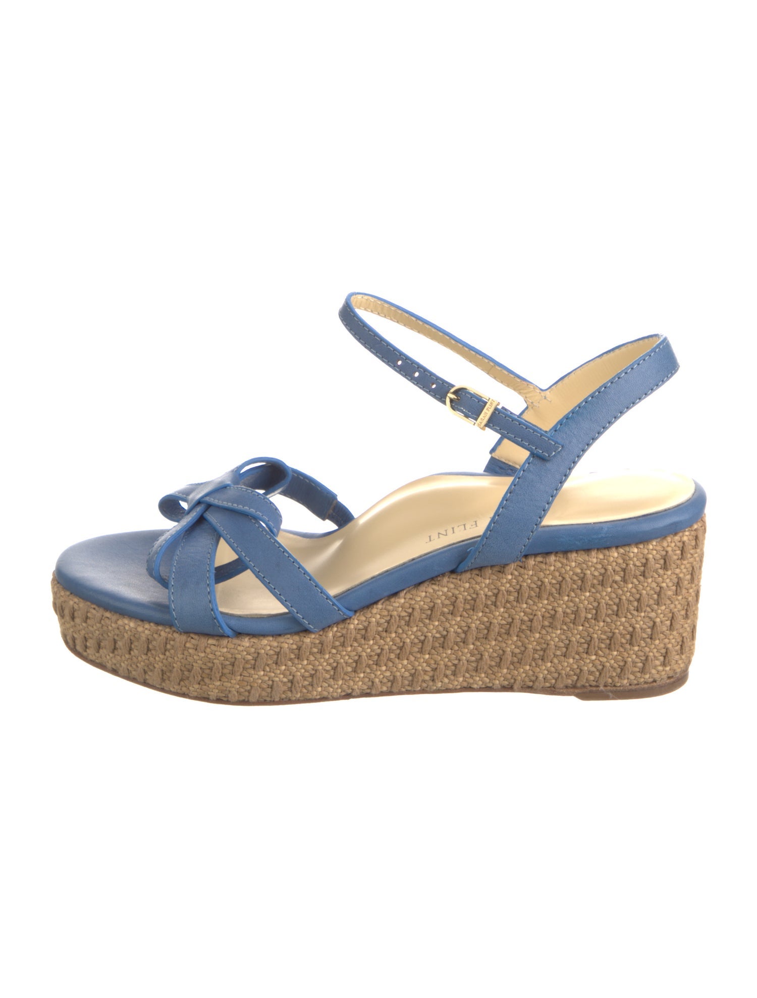 Sarah Flint Leather Bow Accents Espadrilles