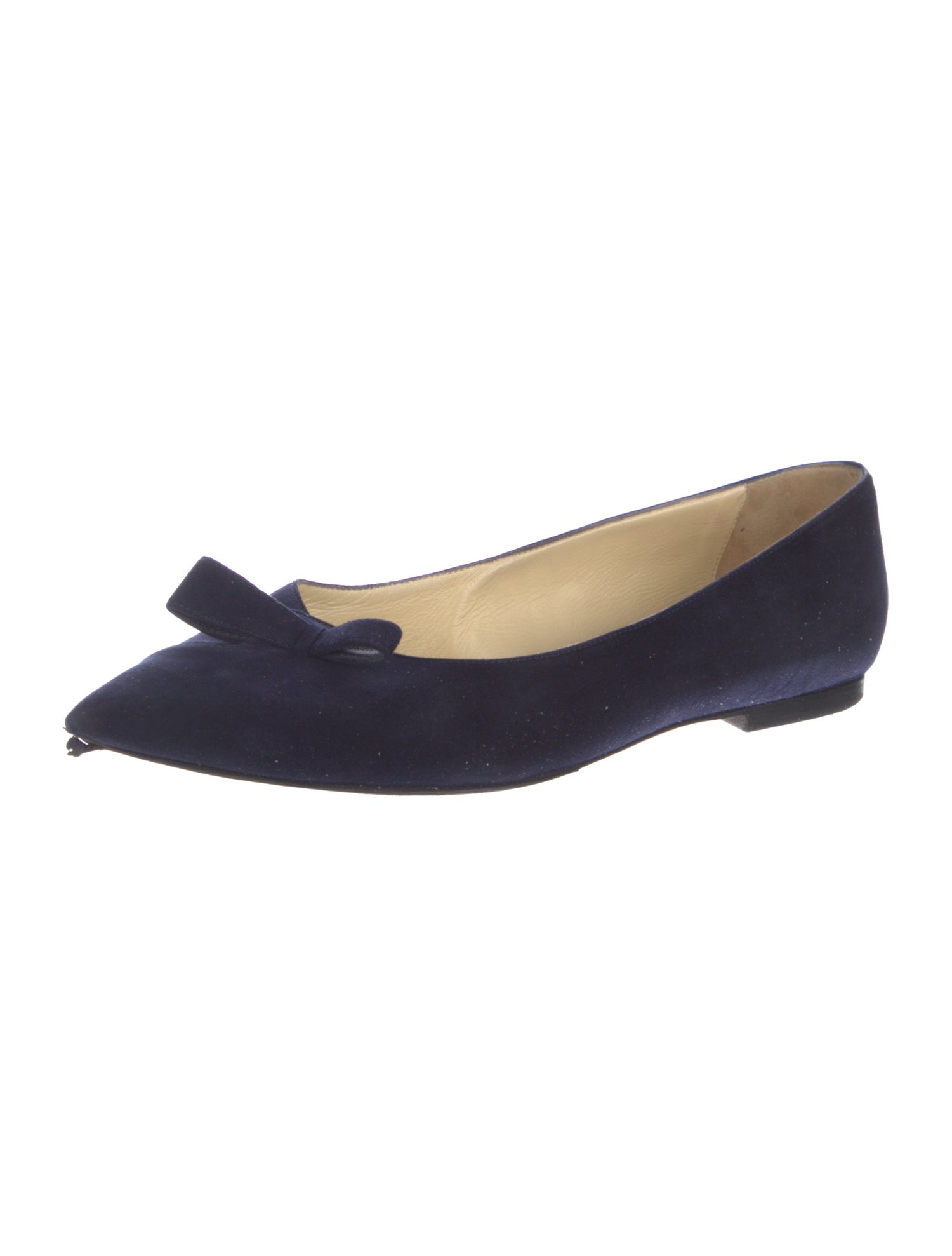 Sarah Flint Suede Bow Accents Flats