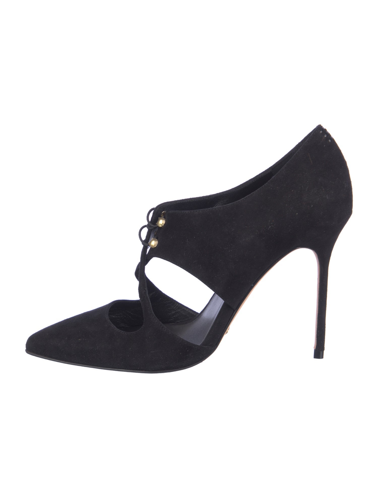 Sarah Flint Suede D'Orsay Pumps