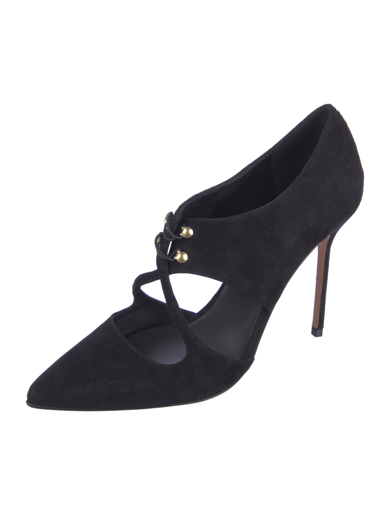 Sarah Flint Suede D'Orsay Pumps