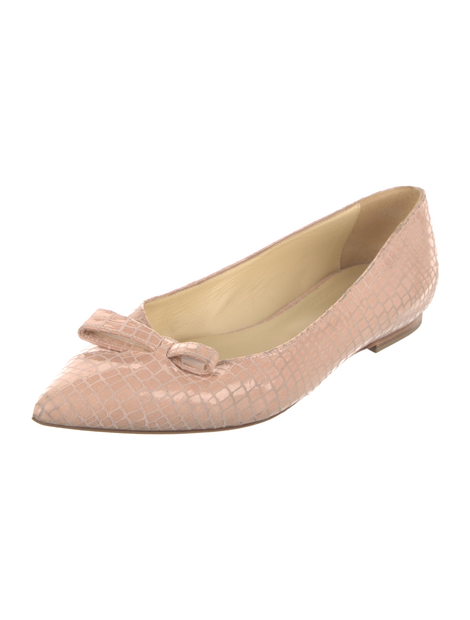 Sarah Flint Embossed Leather Flats
