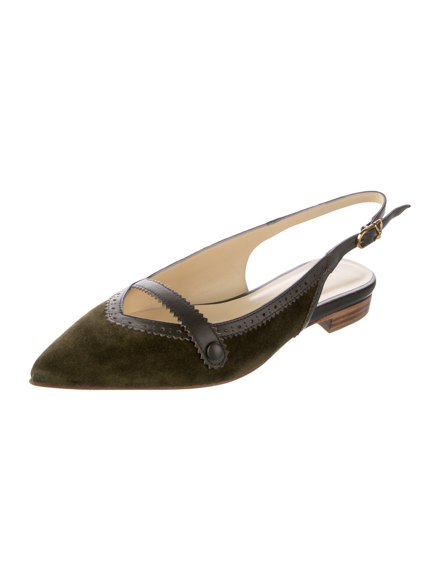 Sarah Flint Suede Slingback Flats