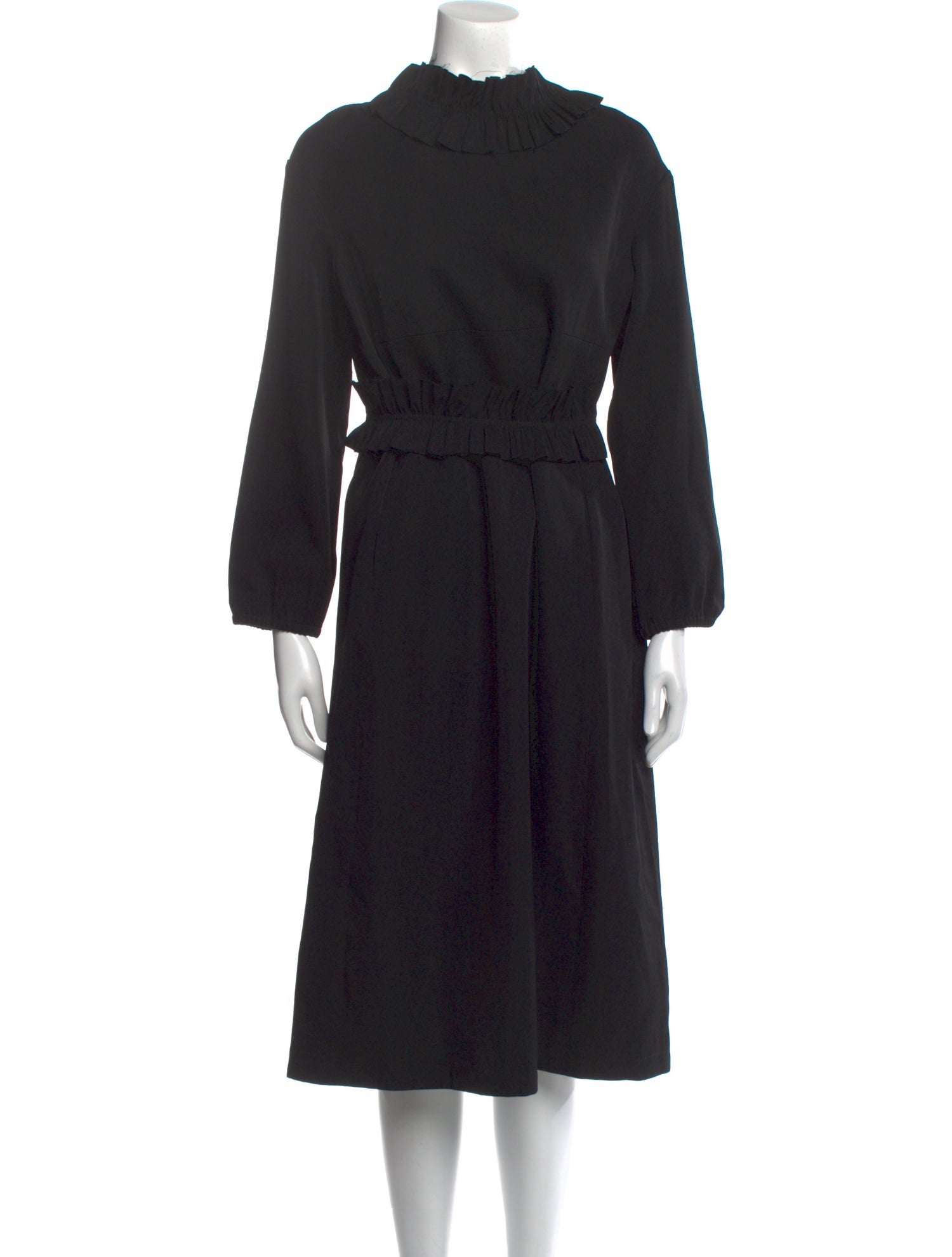 Sara Lanzi Virgin Wool Midi Length Dress