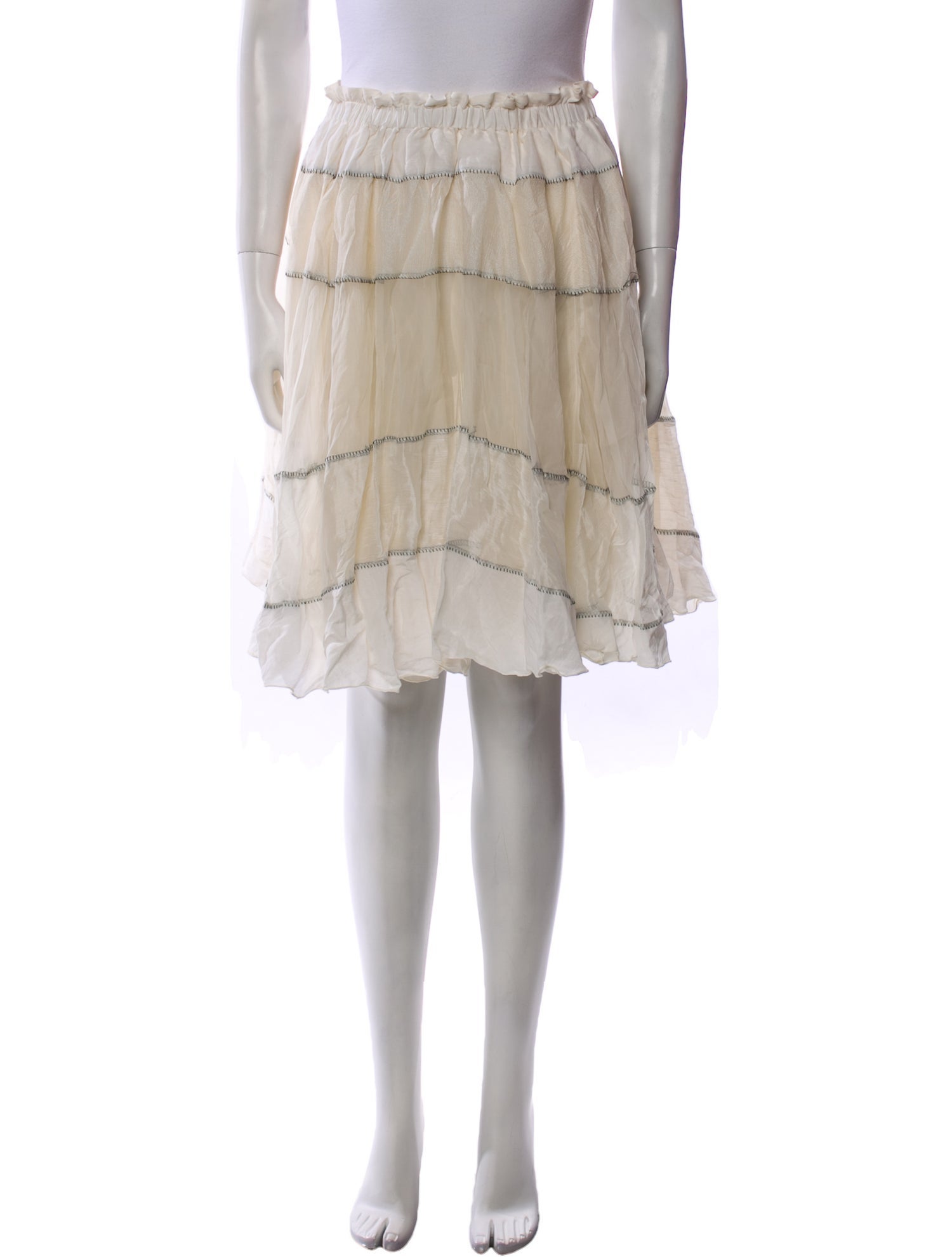 Sara Lanzi Silk Knee-Length Skirt