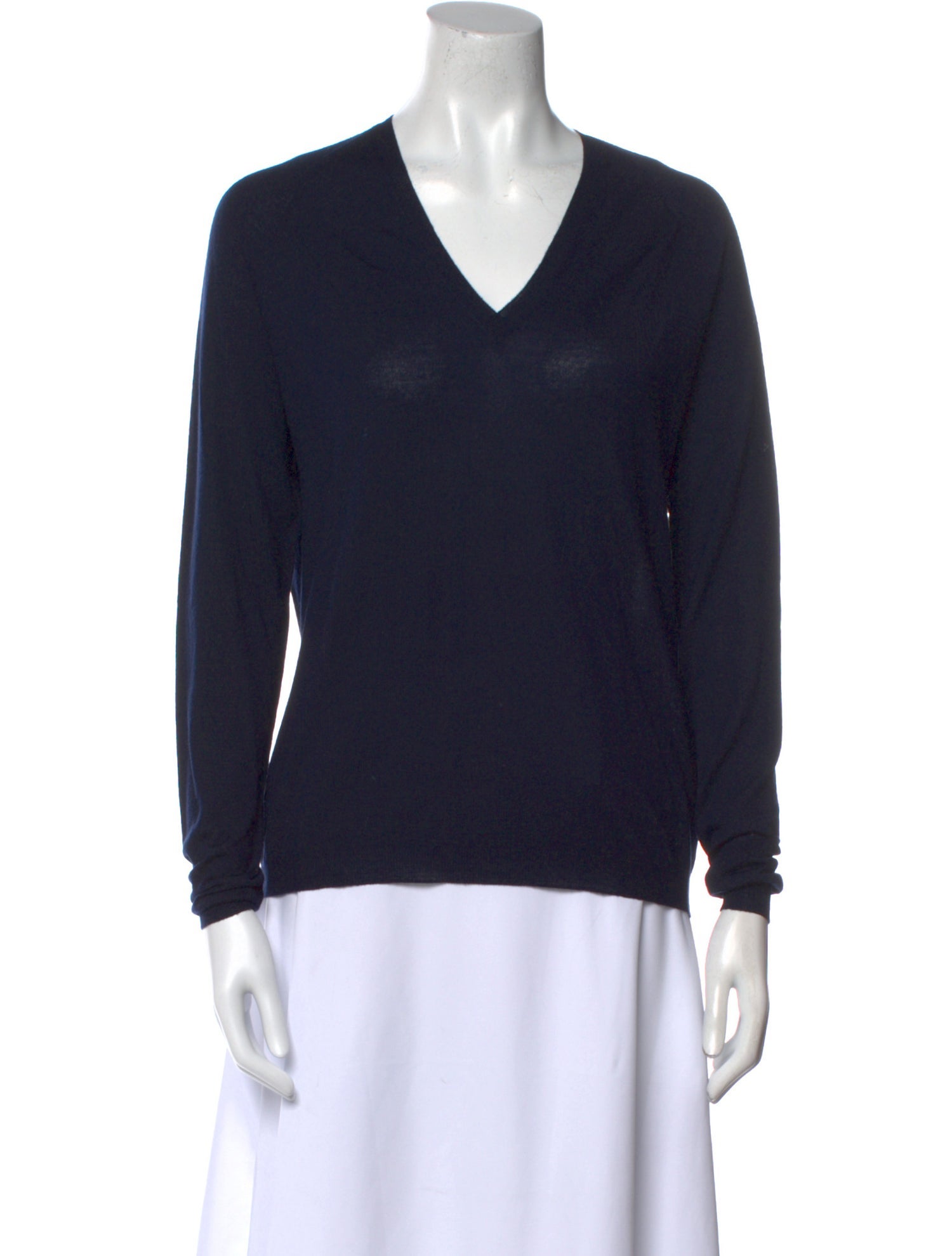 Sara Lanzi Merino Wool V-Neck Top