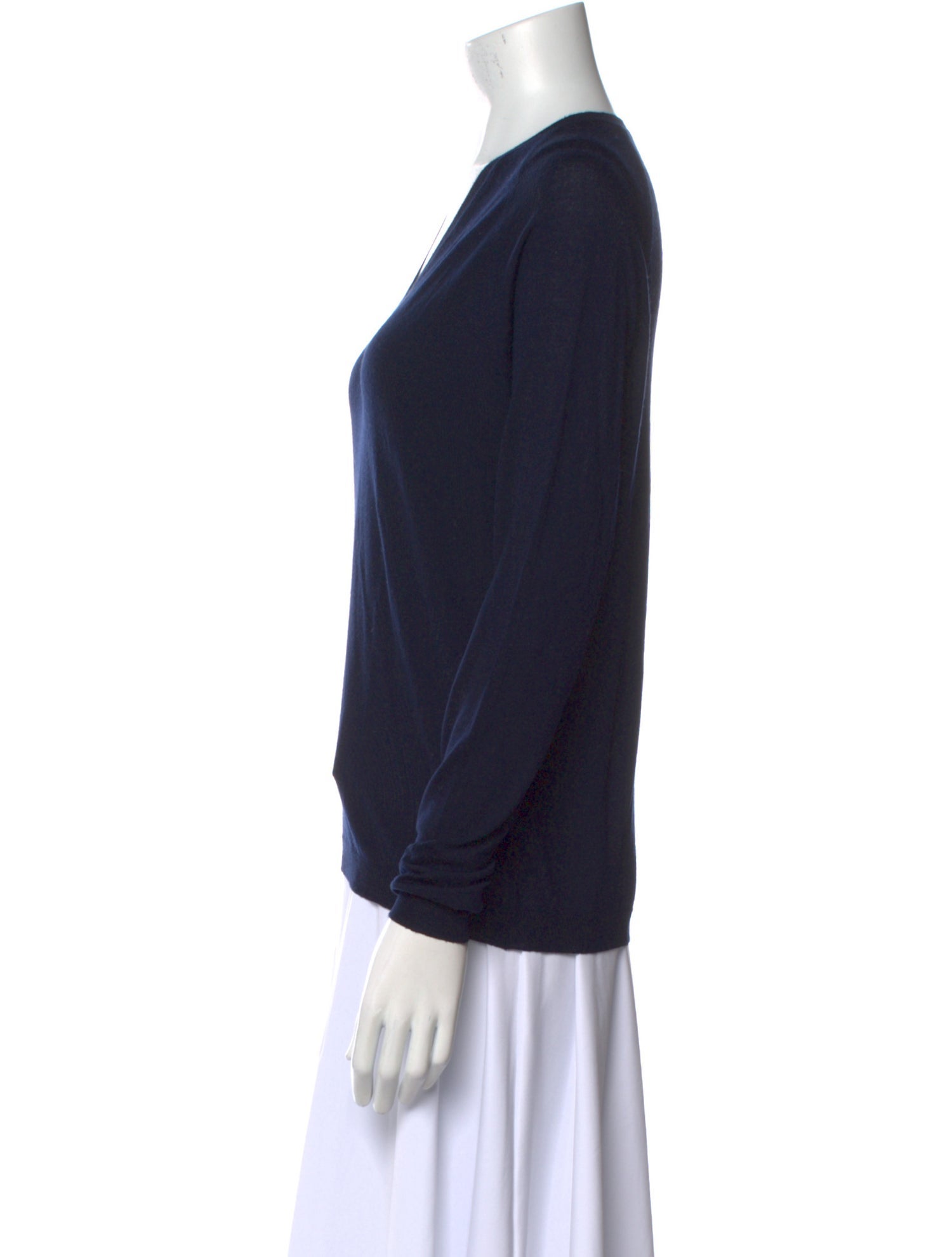 Sara Lanzi Merino Wool V-Neck Top