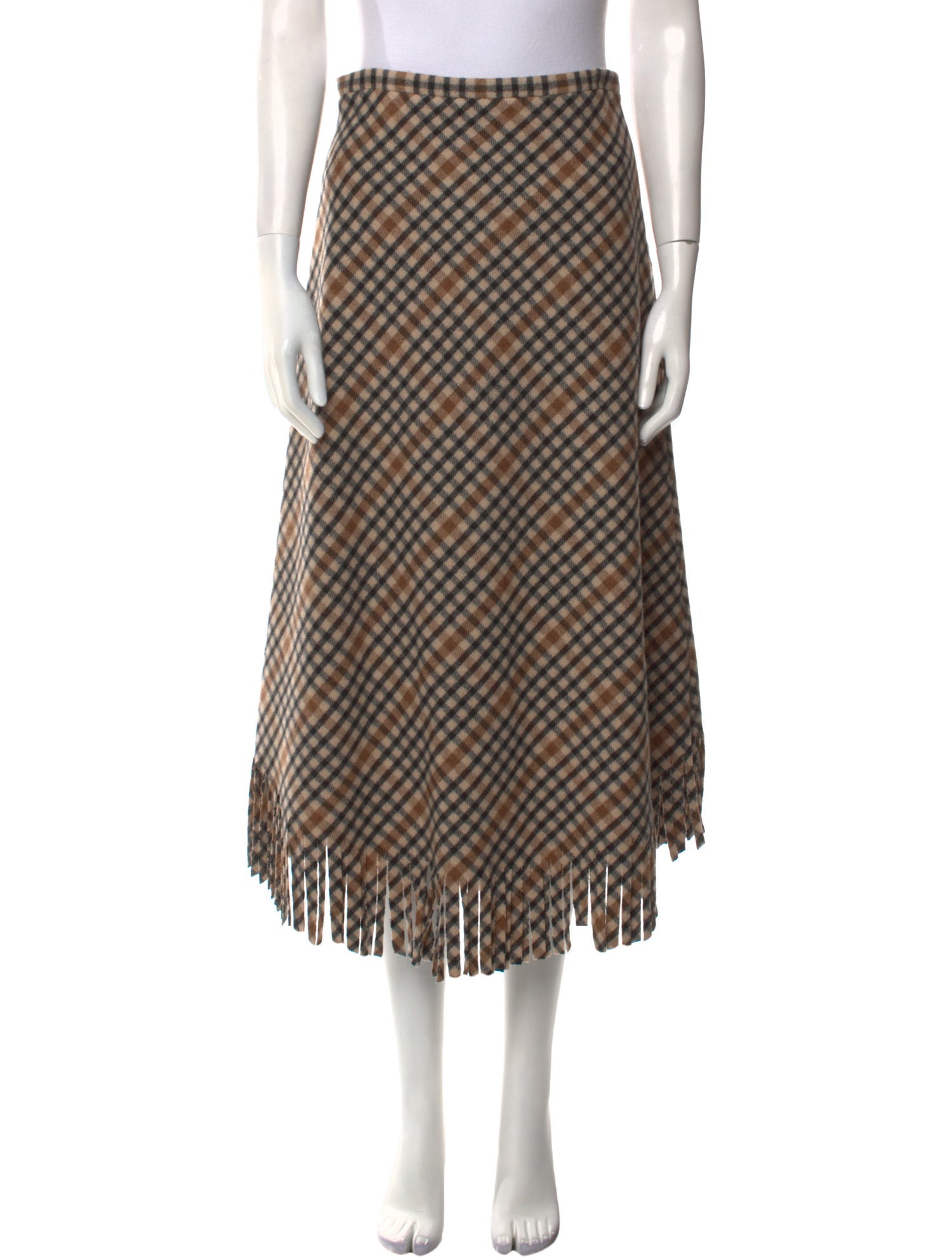 Sara Lanzi Wool Midi Length Skirt