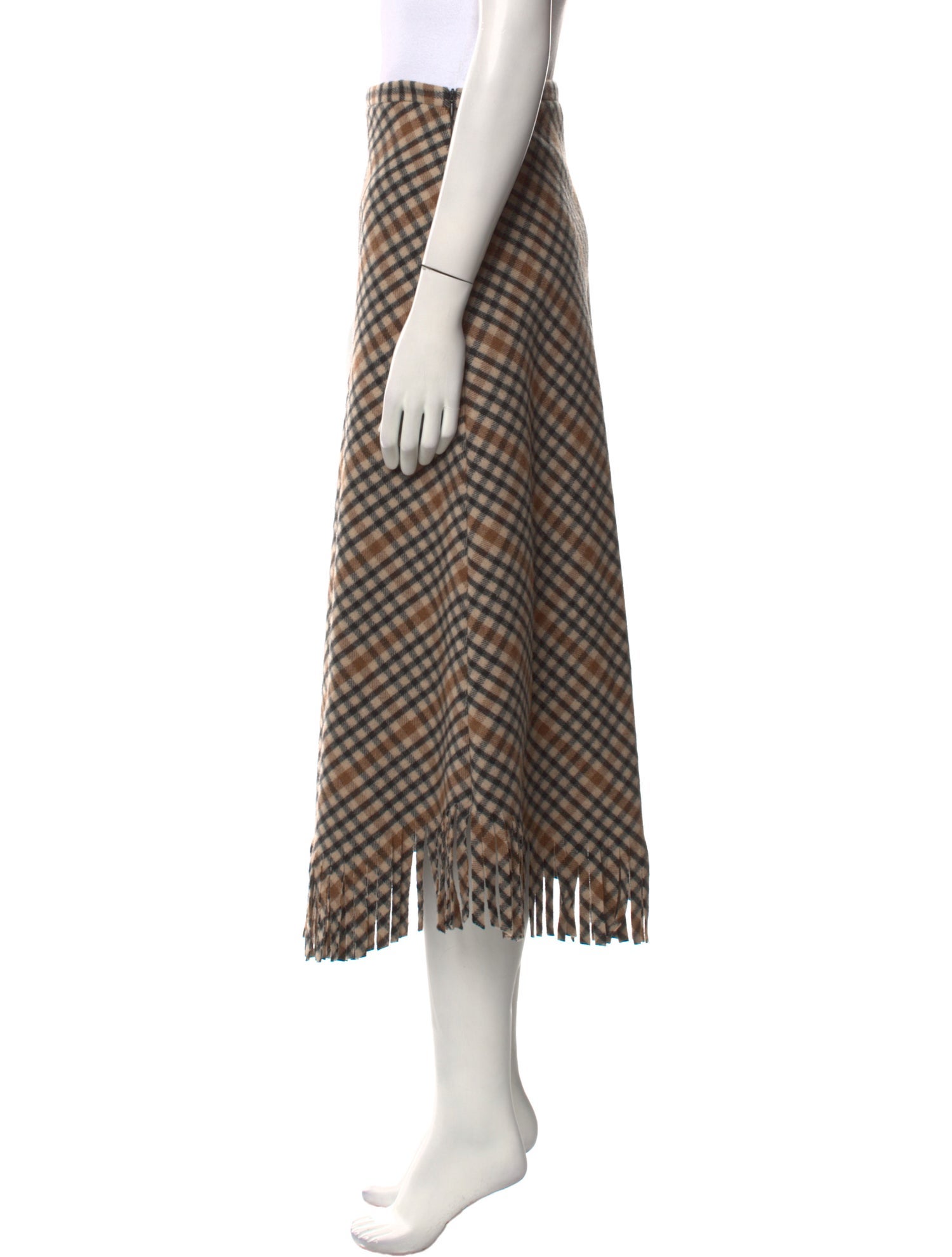 Sara Lanzi Wool Midi Length Skirt