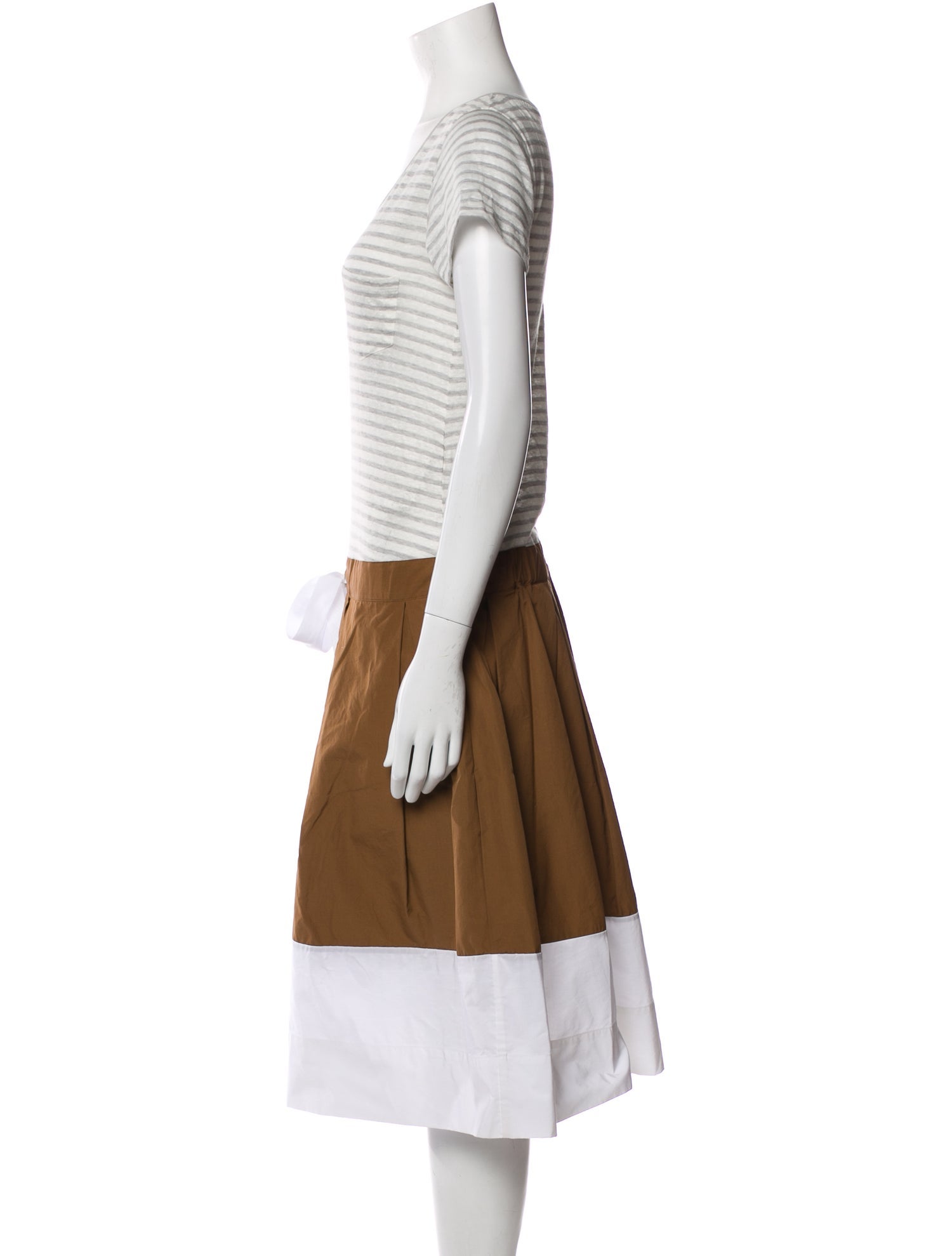 Sara Roka Striped Midi Length Dress