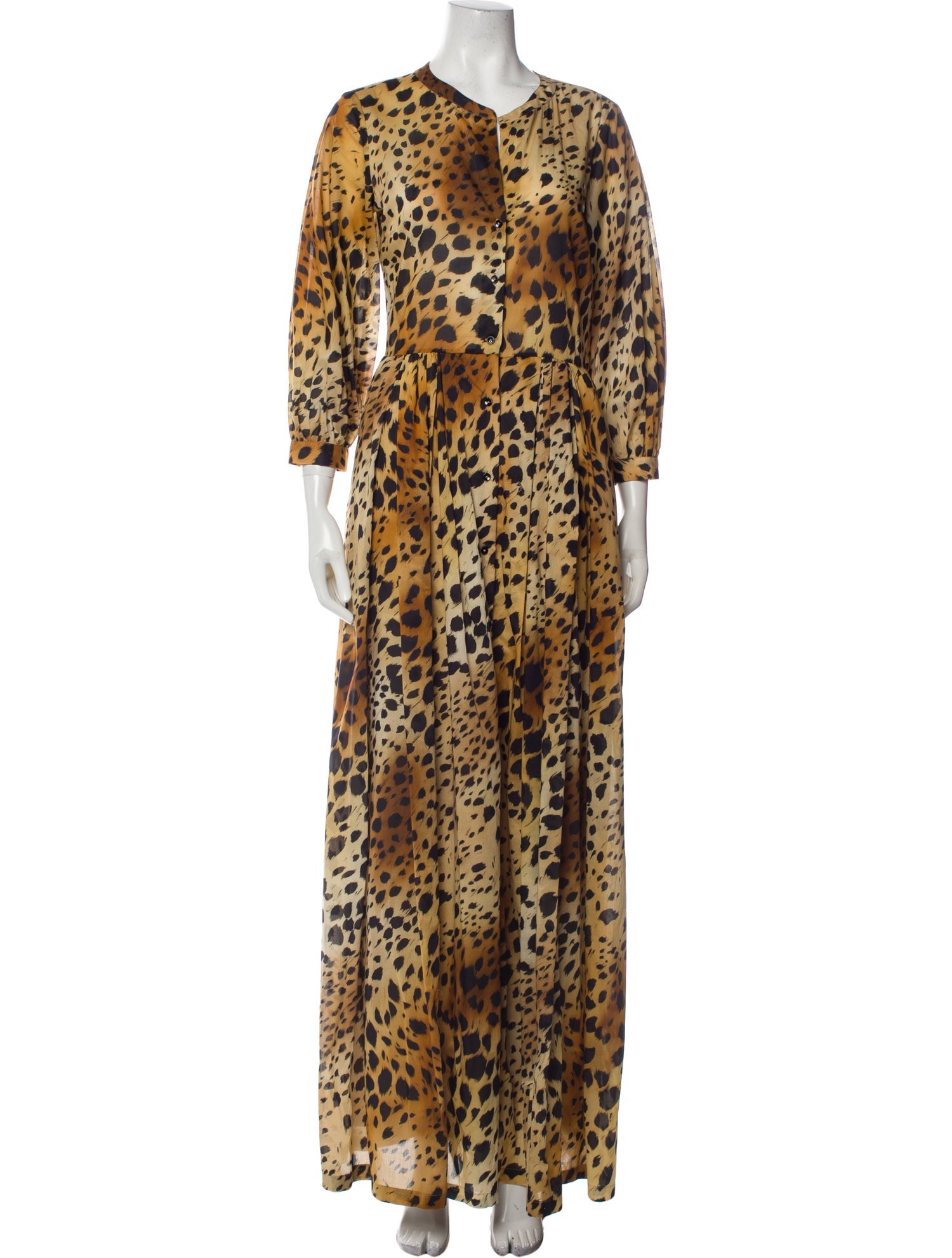 Sara Roka Animal Print Long Dress