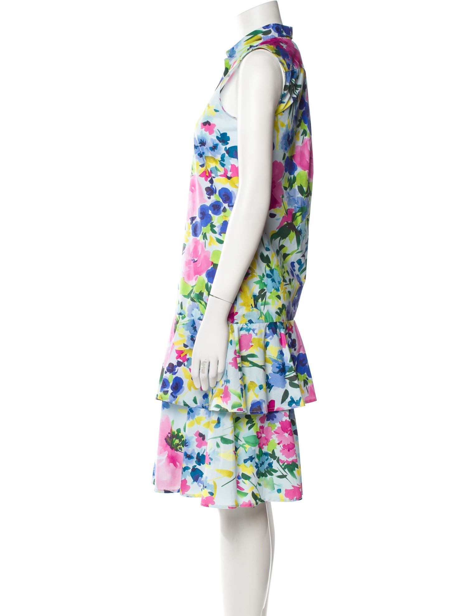 Sara Roka Floral Print Midi Length Dress