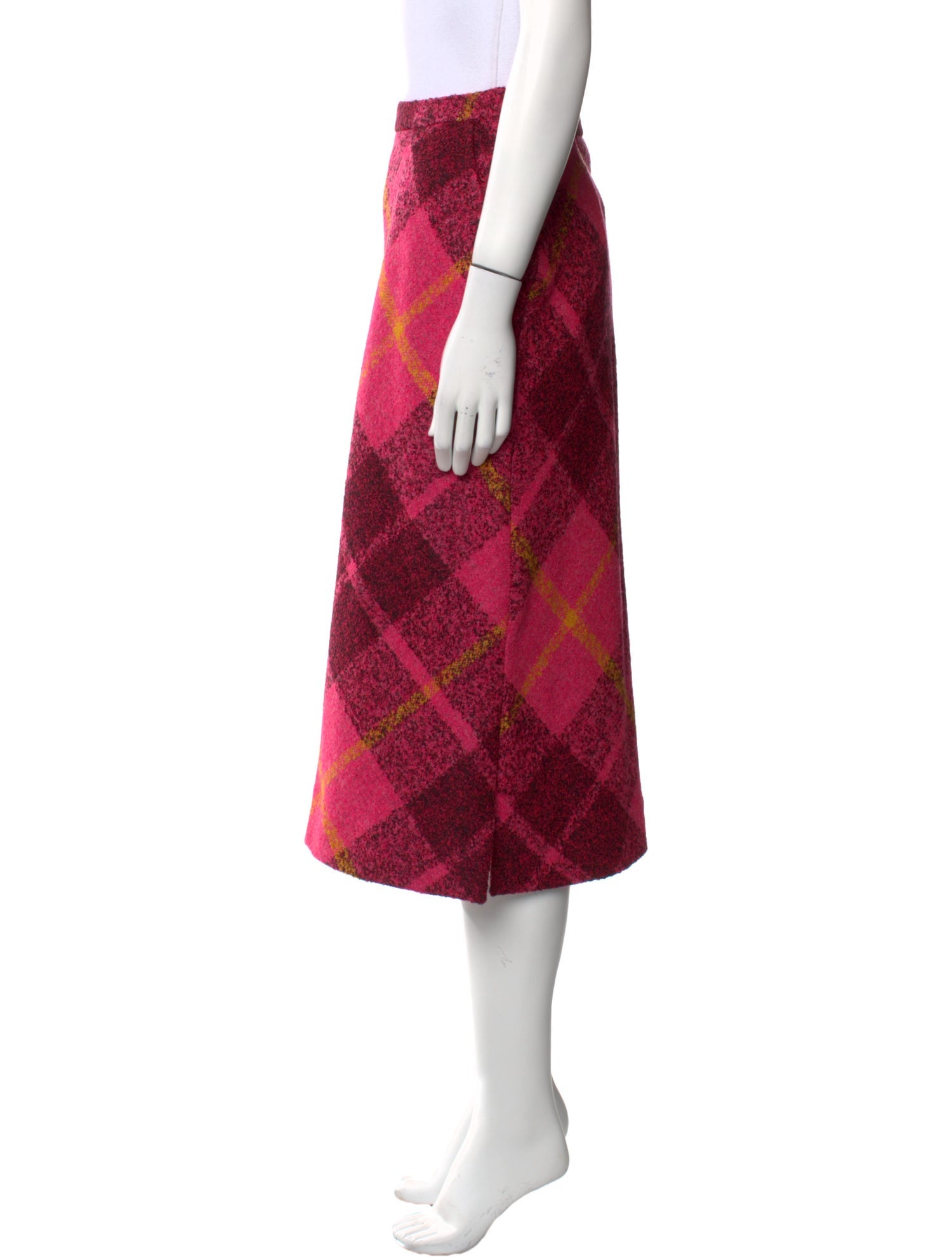 Sara Roka Plaid Print Midi Length Skirt w/ Tags