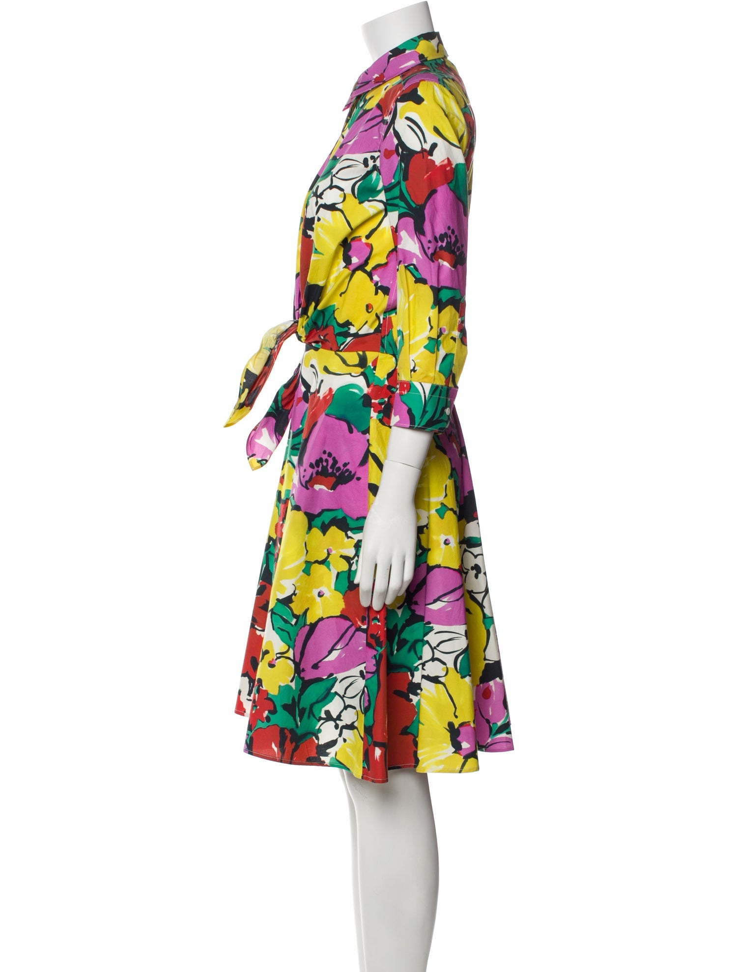 Sara Roka Floral Print Knee-Length Dress w/ Tags