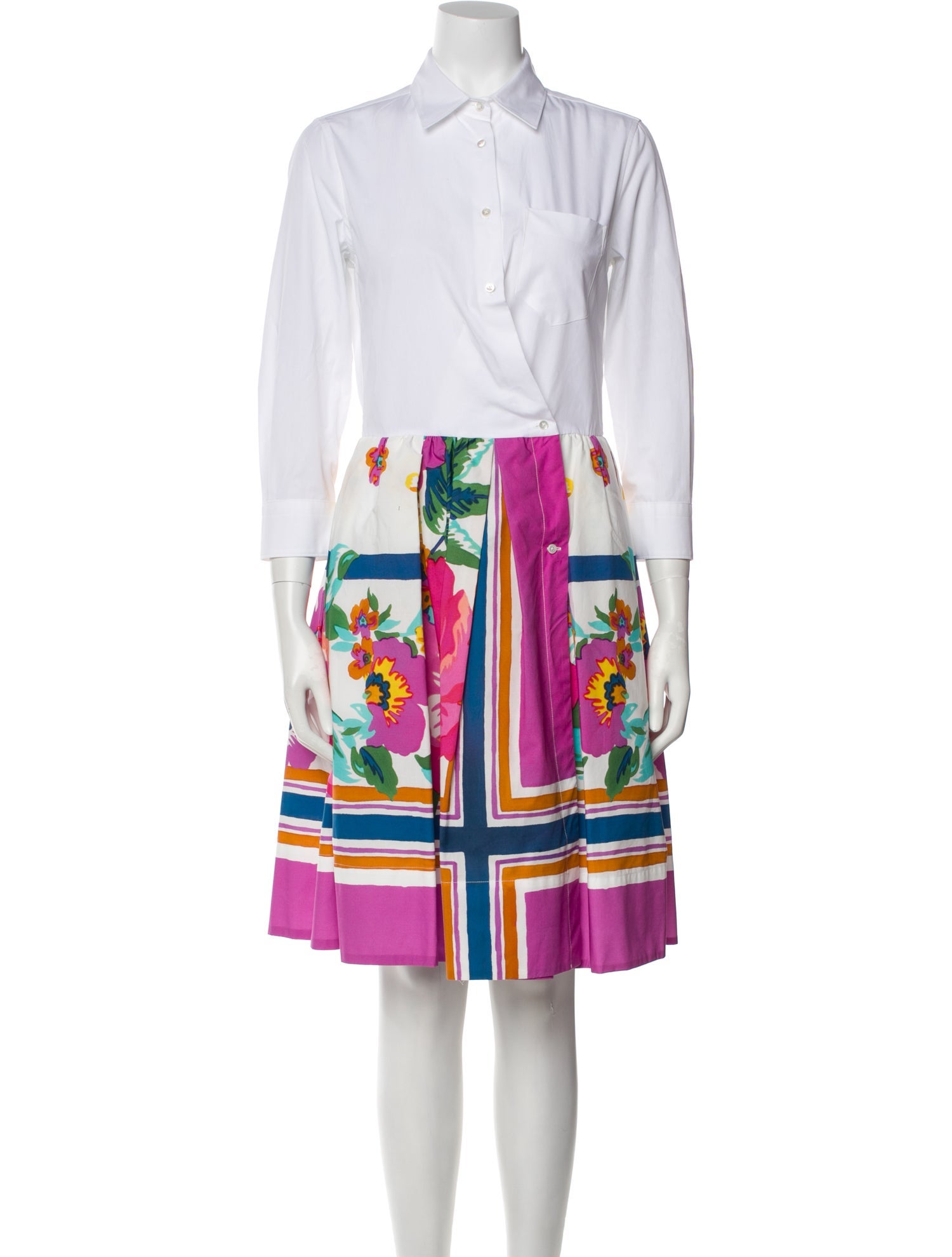 Sara Roka Printed Knee-Length Dress