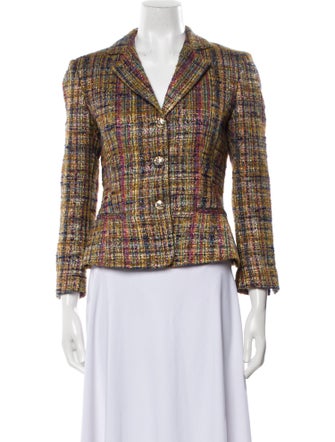 Sara Roka Plaid Print Blazer