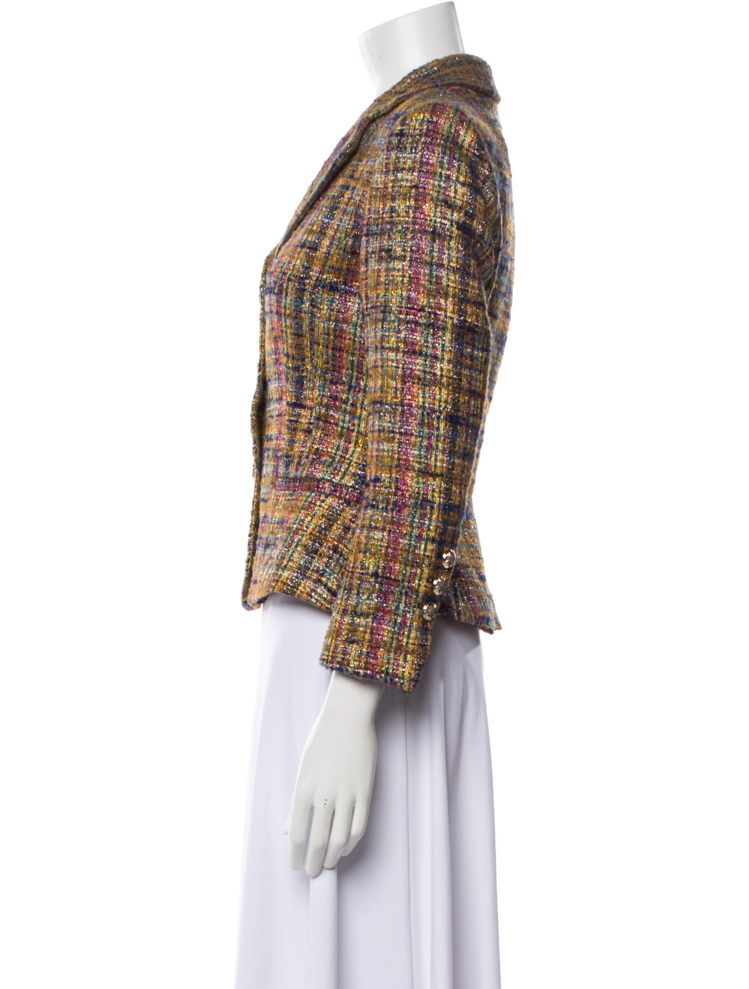 Sara Roka Plaid Print Blazer
