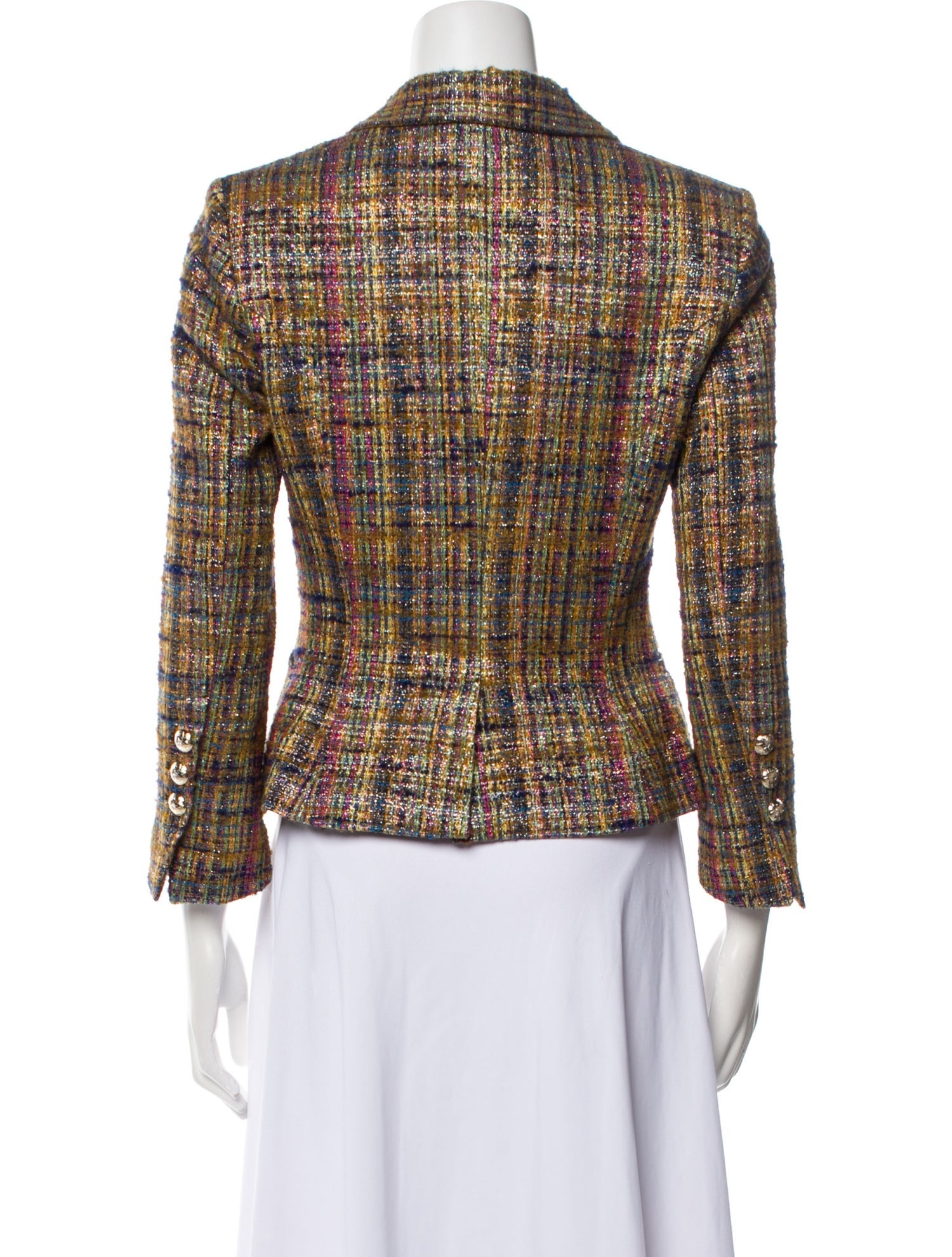 Sara Roka Plaid Print Blazer