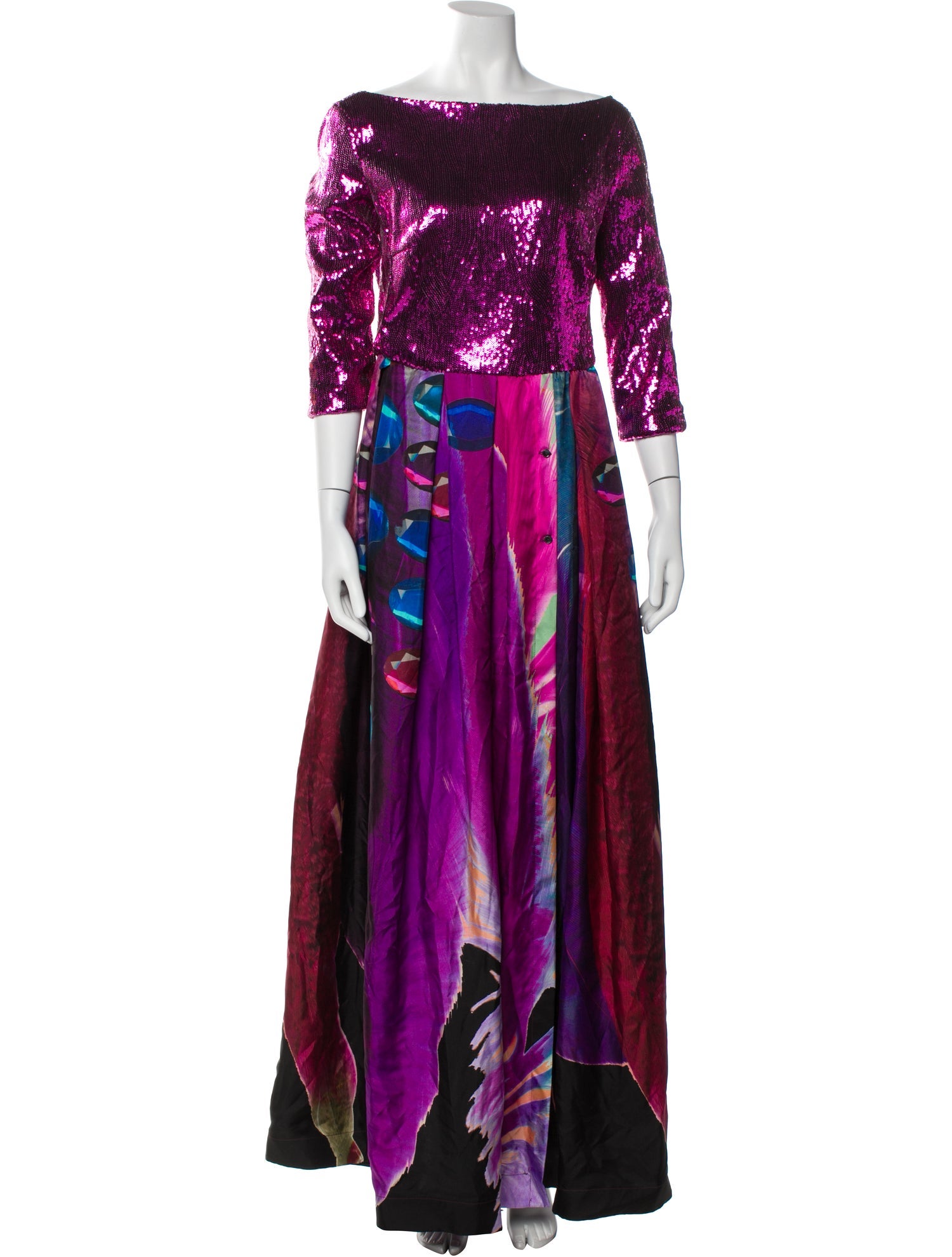 Sara Roka Printed Midi Length Dress