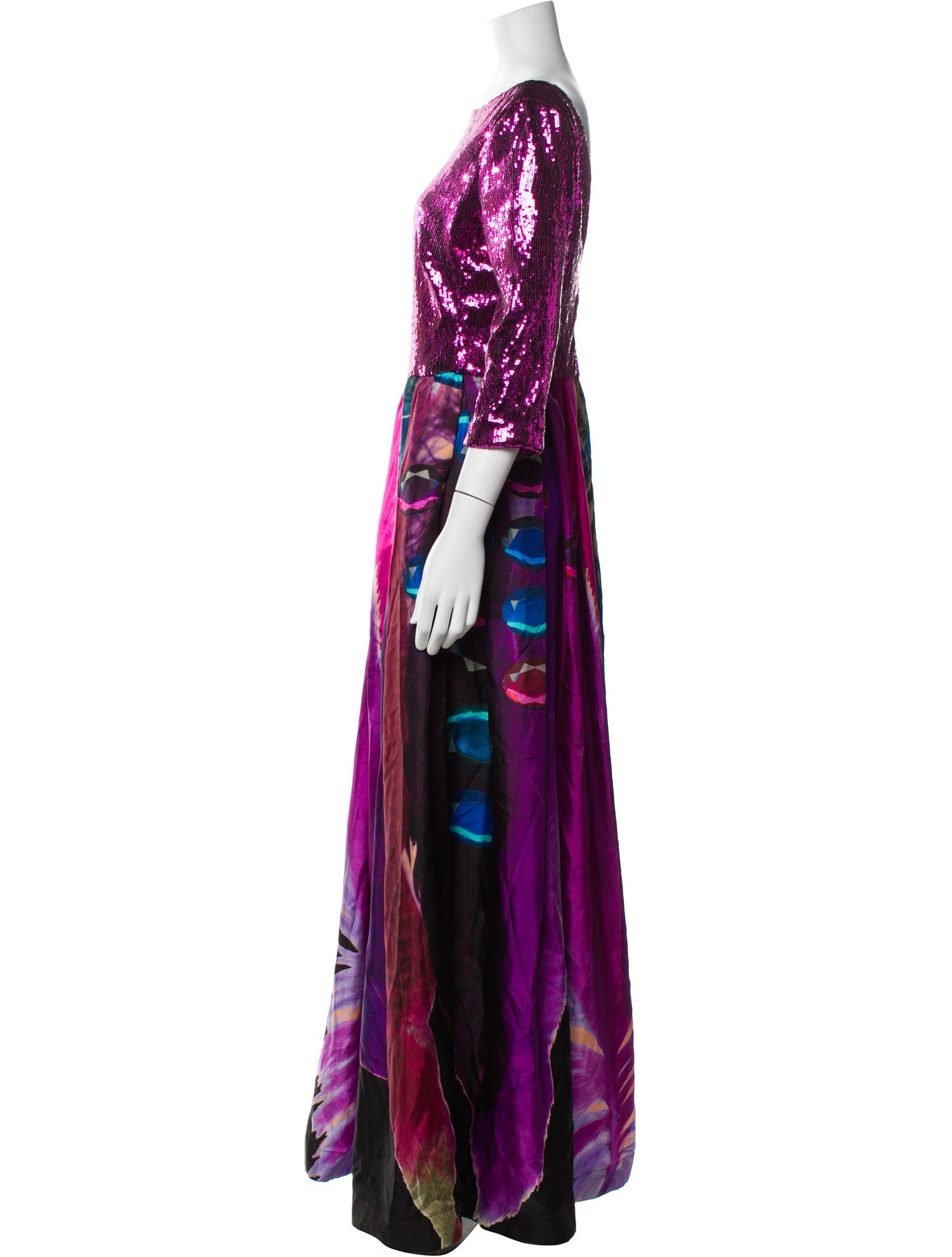 Sara Roka Printed Midi Length Dress