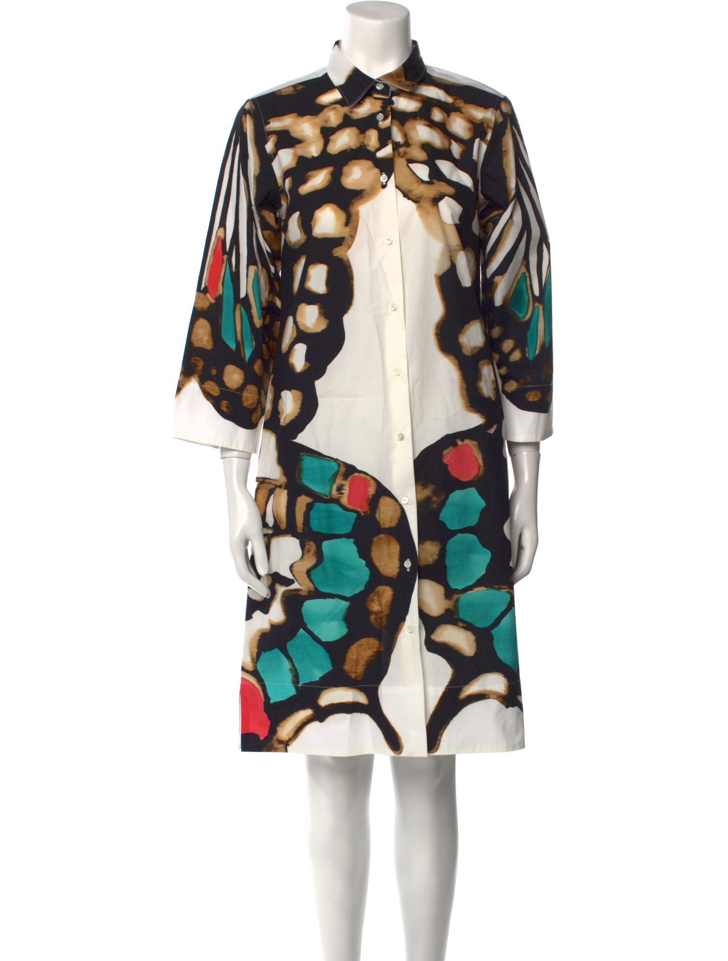 Sara Roka Printed Knee-Length Dress
