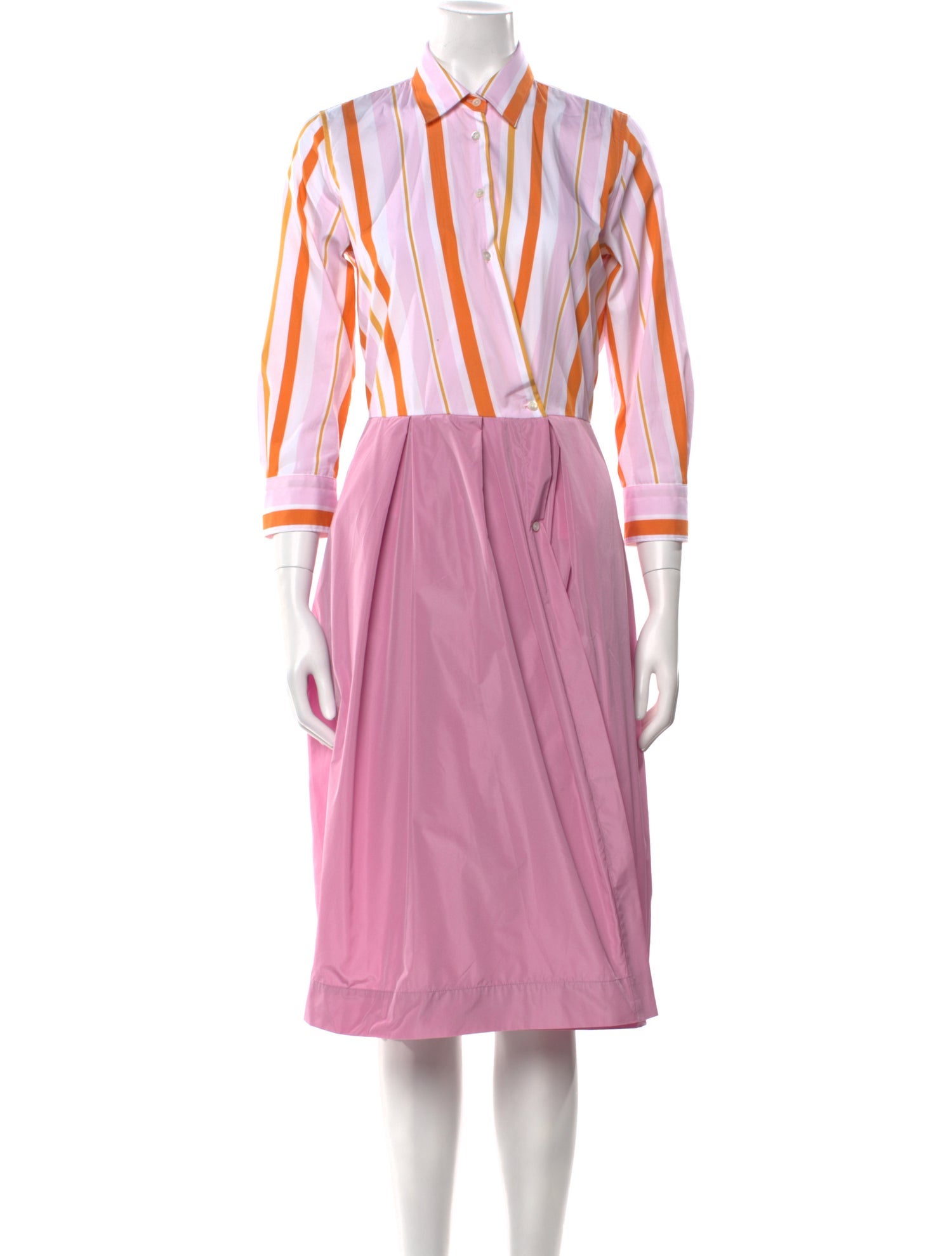 Sara Roka Striped Midi Length Dress