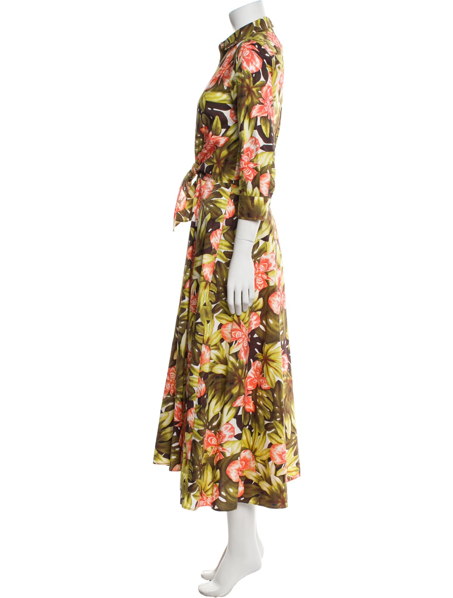 Sara Roka Floral Print Long Dress w/ Tags