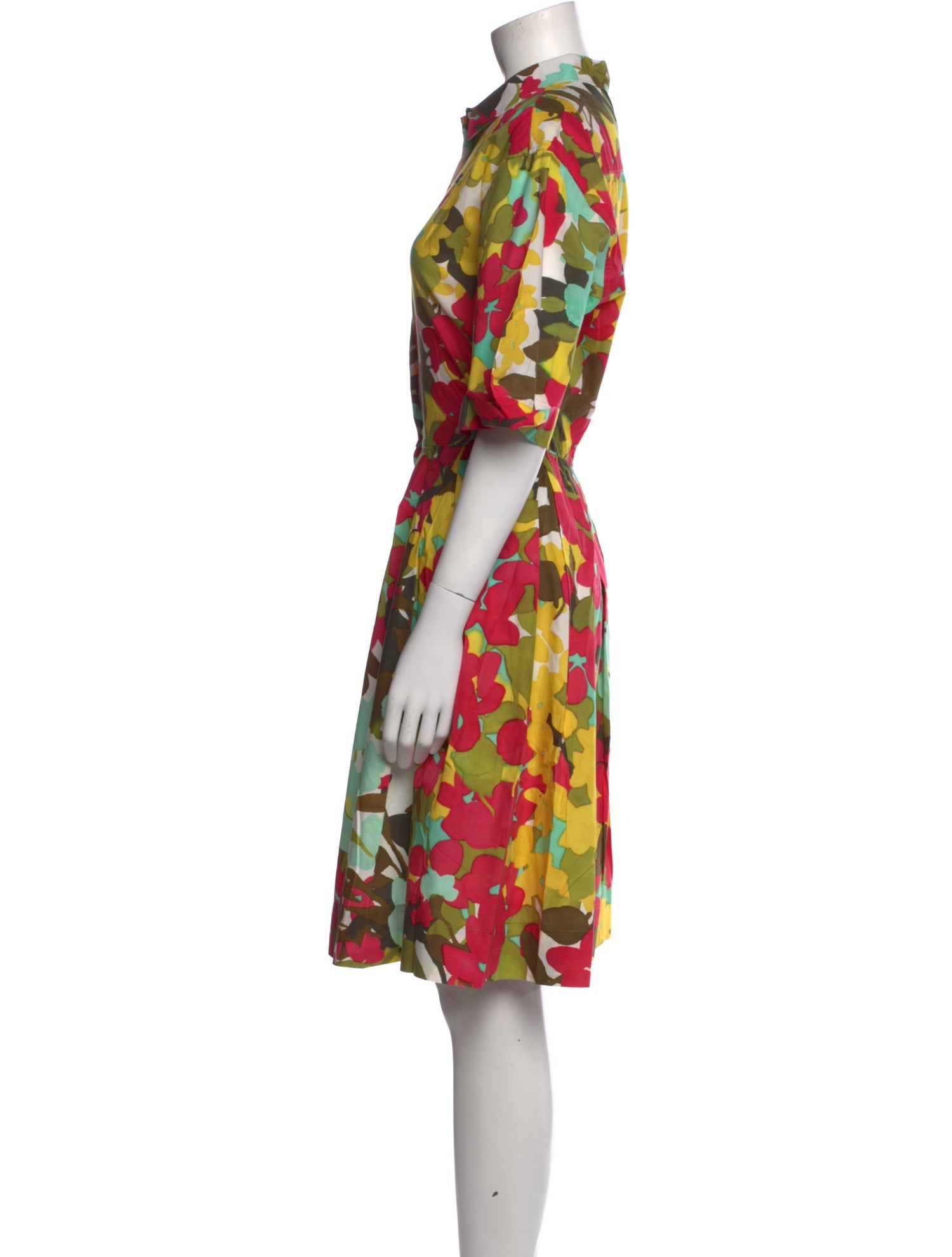 Sara Roka Floral Print Knee-Length Dress
