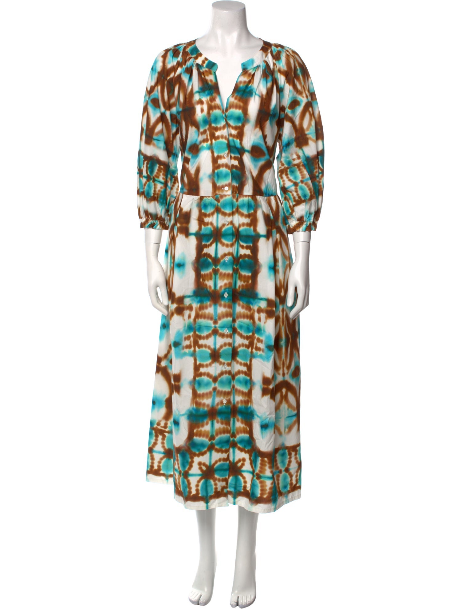 Sara Roka Printed Midi Length Dress w/ Tags