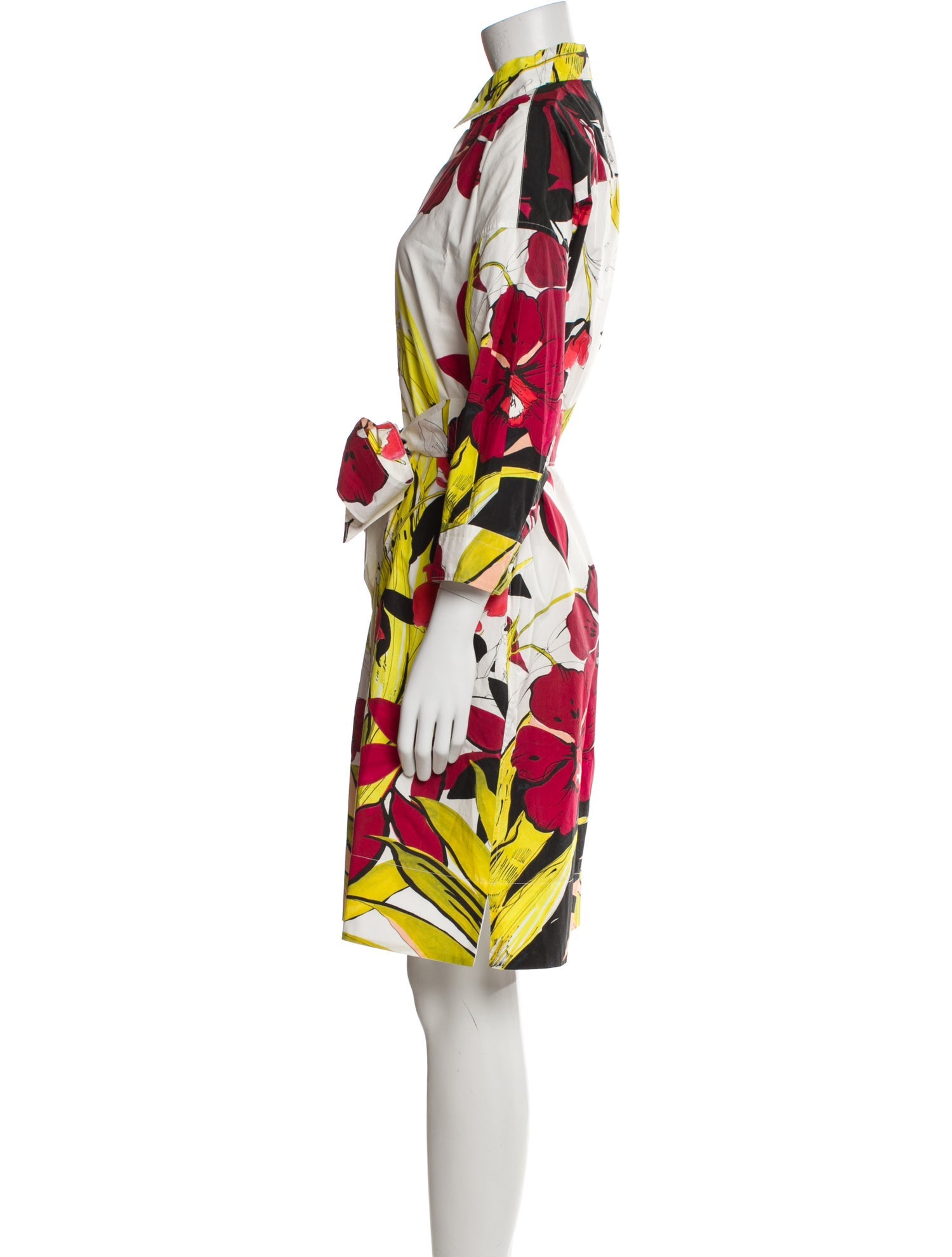 Sara Roka Floral Print Knee-Length Dress