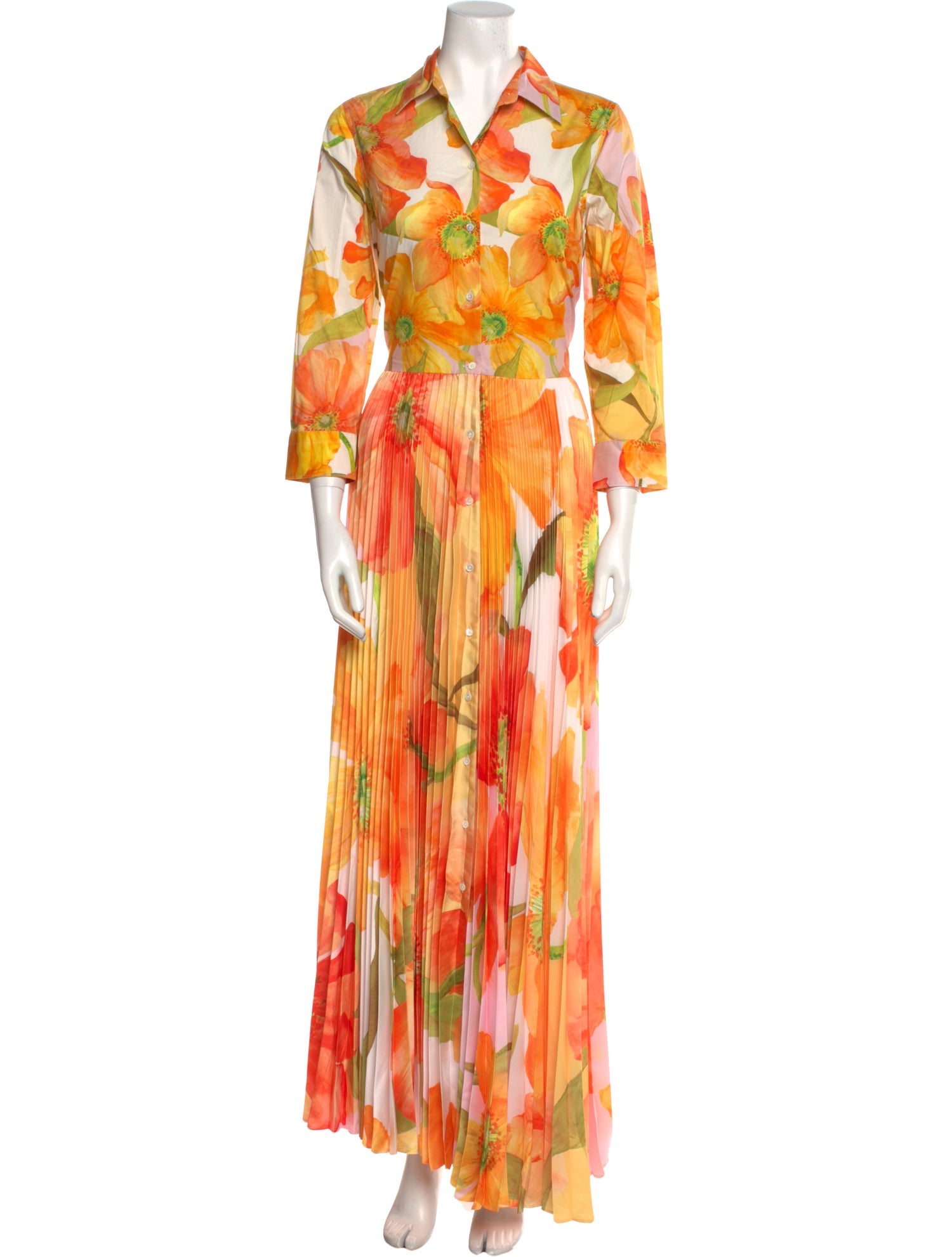 Sara Roka Floral Print Long Dress w/ Tags