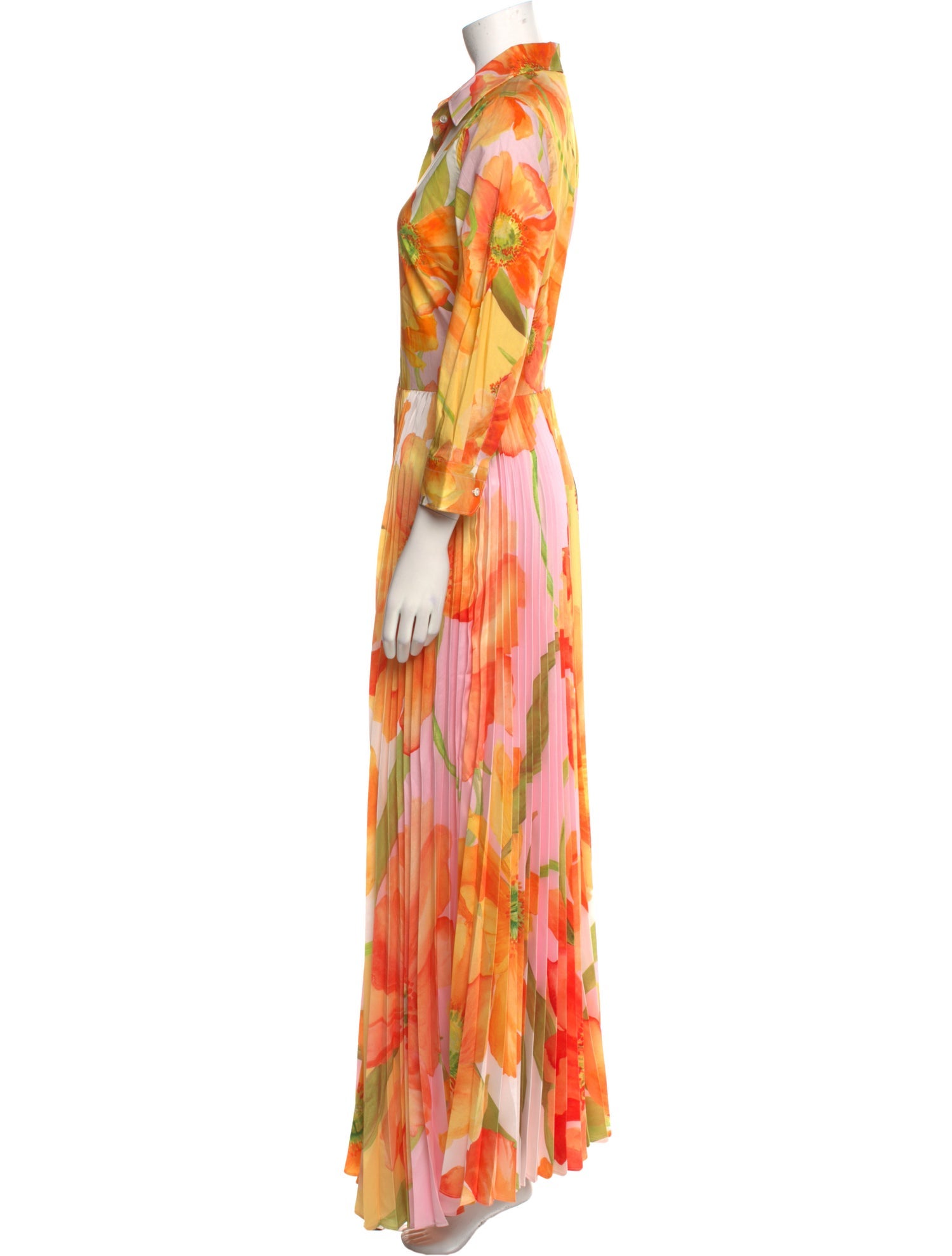 Sara Roka Floral Print Long Dress w/ Tags
