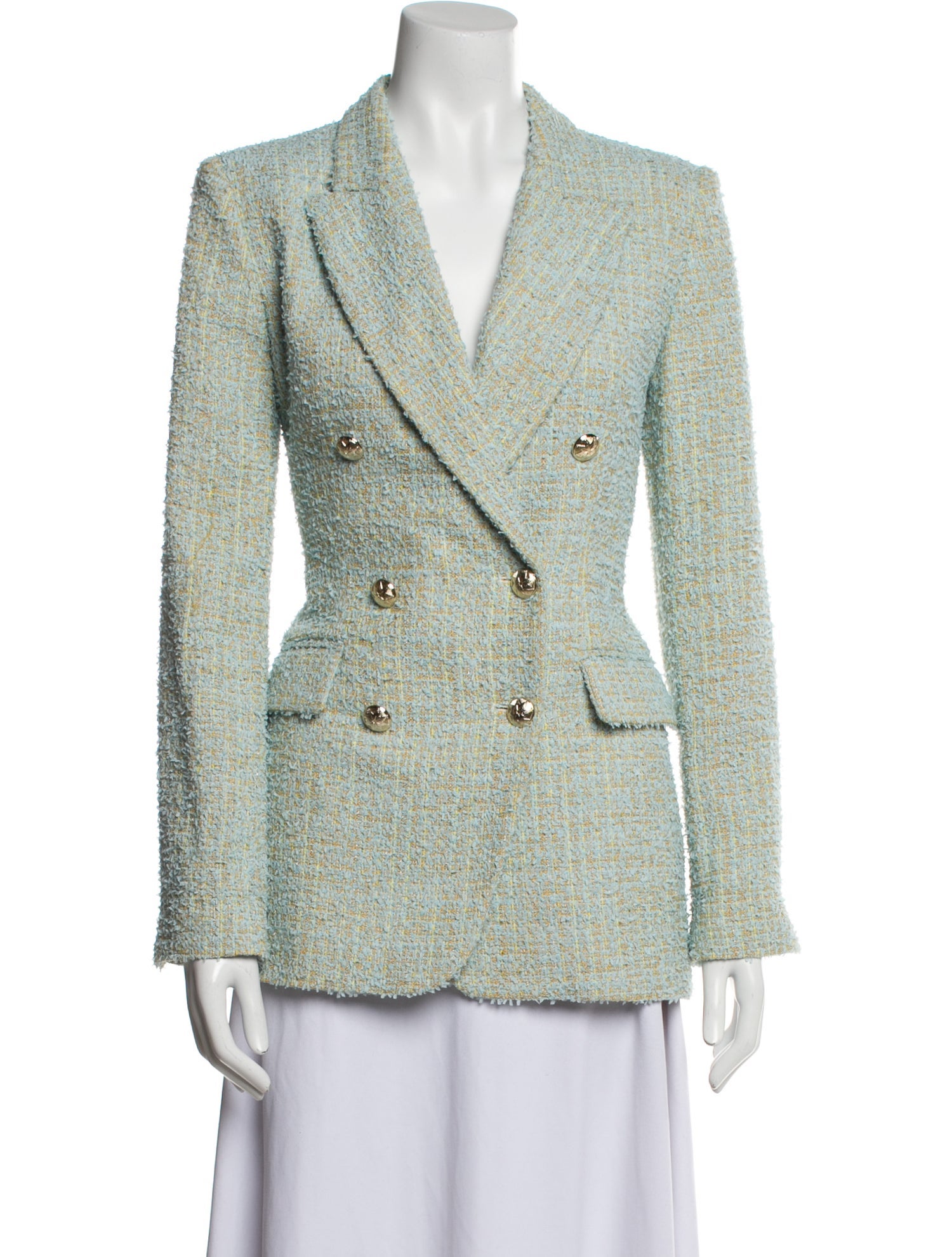 Sara Roka Tweed Pattern Blazer