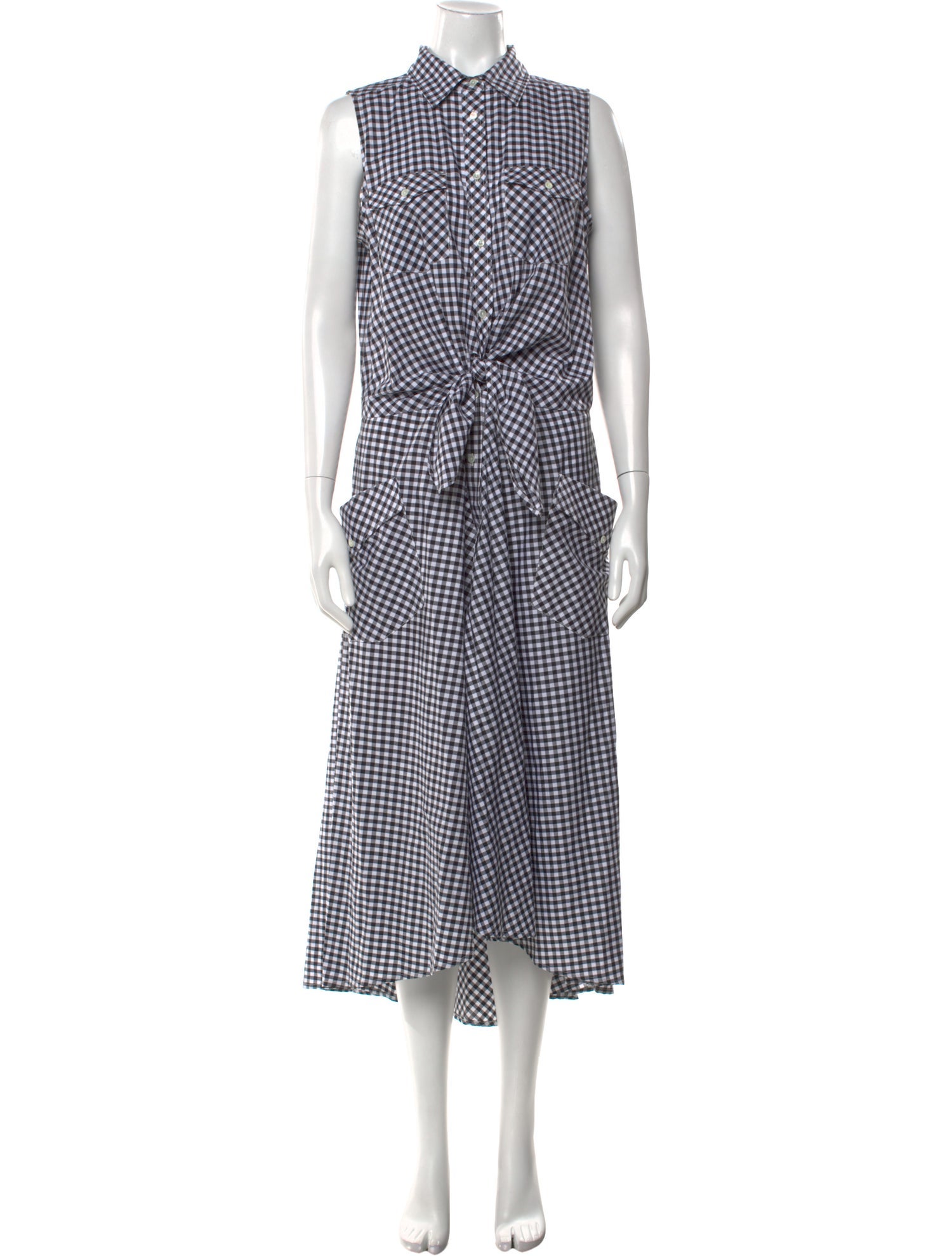 Sara Roka Plaid Print Long Dress