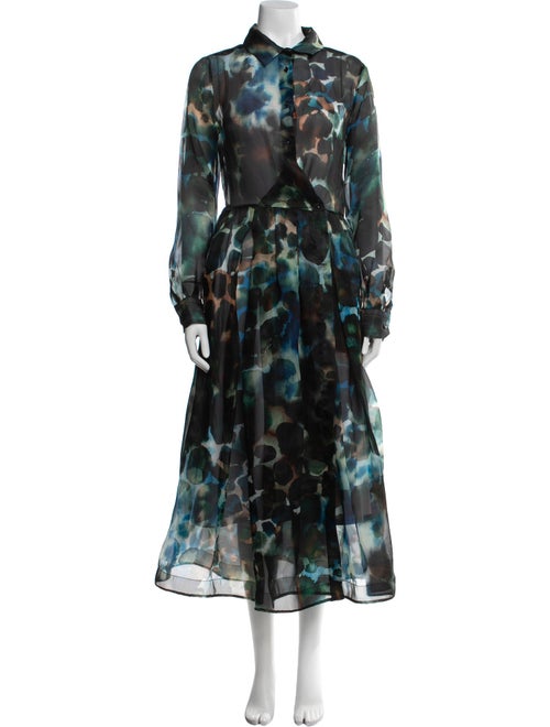 Sara Roka Silk Printed Trench Coat