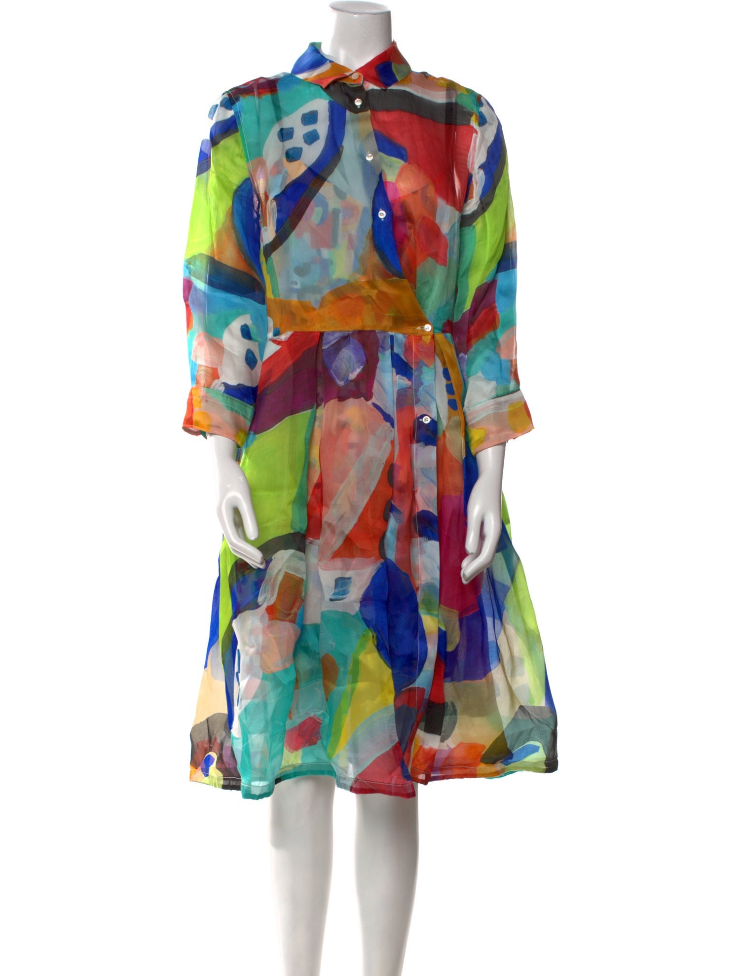 Sara Roka Silk Knee-Length Dress