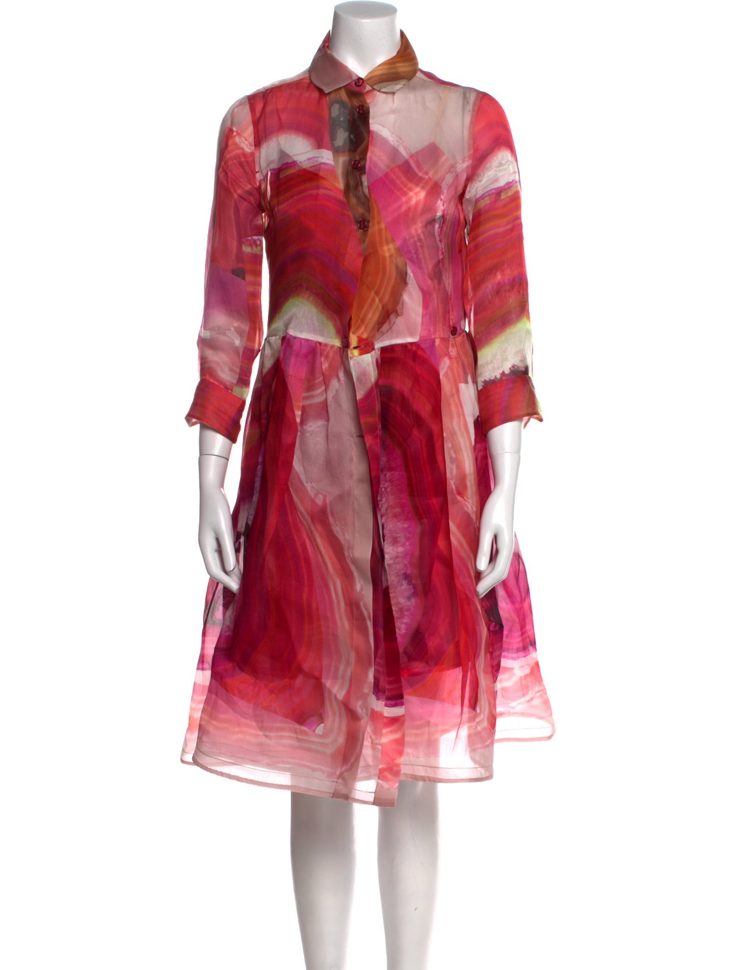 Sara Roka Tie-Dye Print Knee-Length Dress