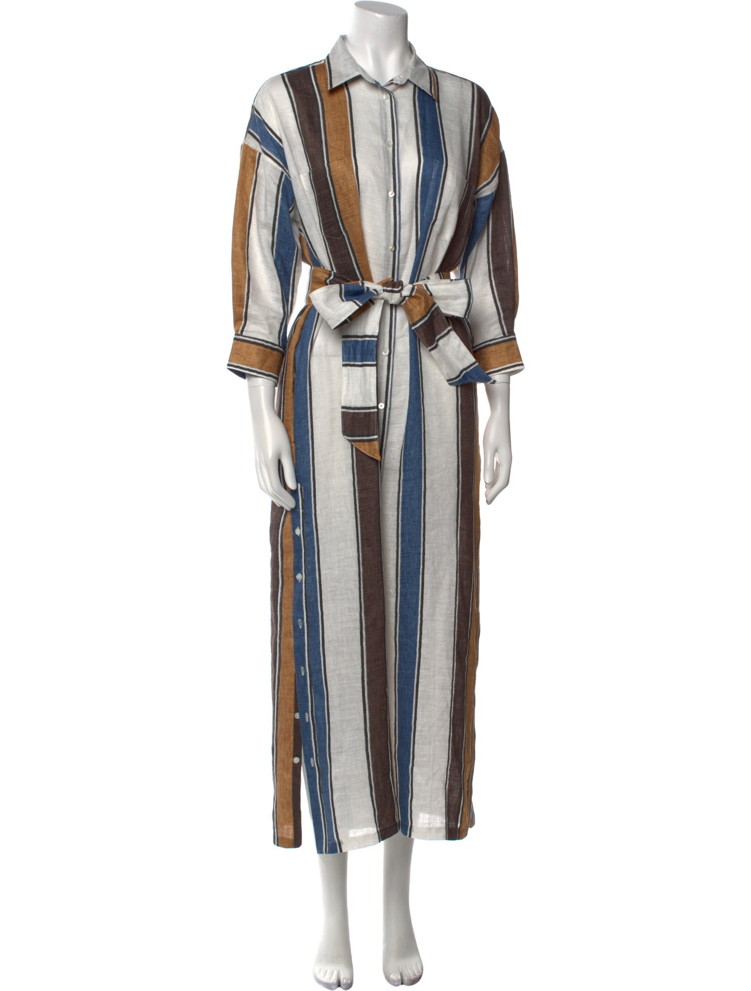 Sara Roka Striped Long Dress