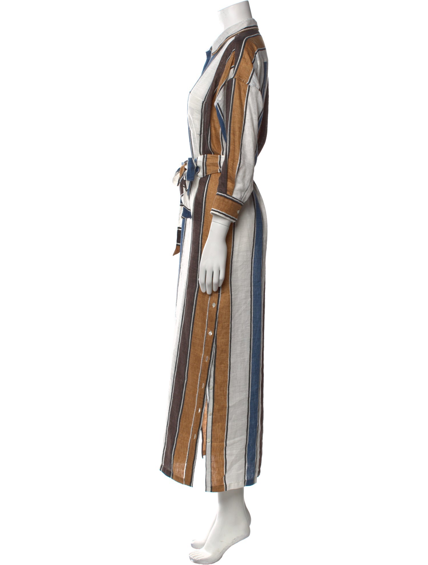 Sara Roka Striped Long Dress