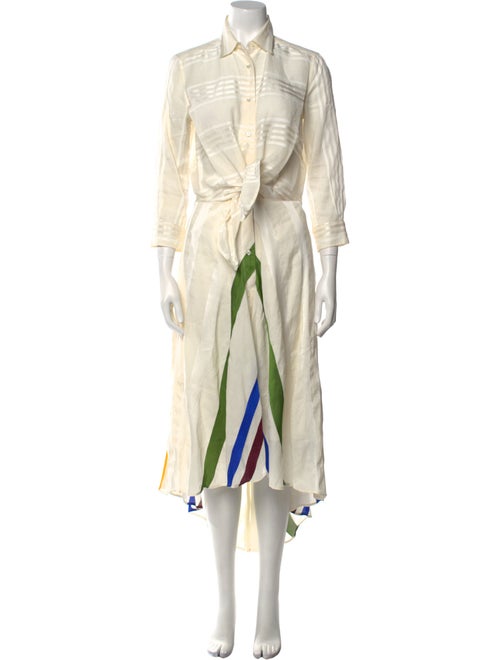 Sara Roka Striped Midi Length Dress