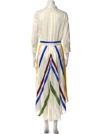 Sara Roka Striped Midi Length Dress