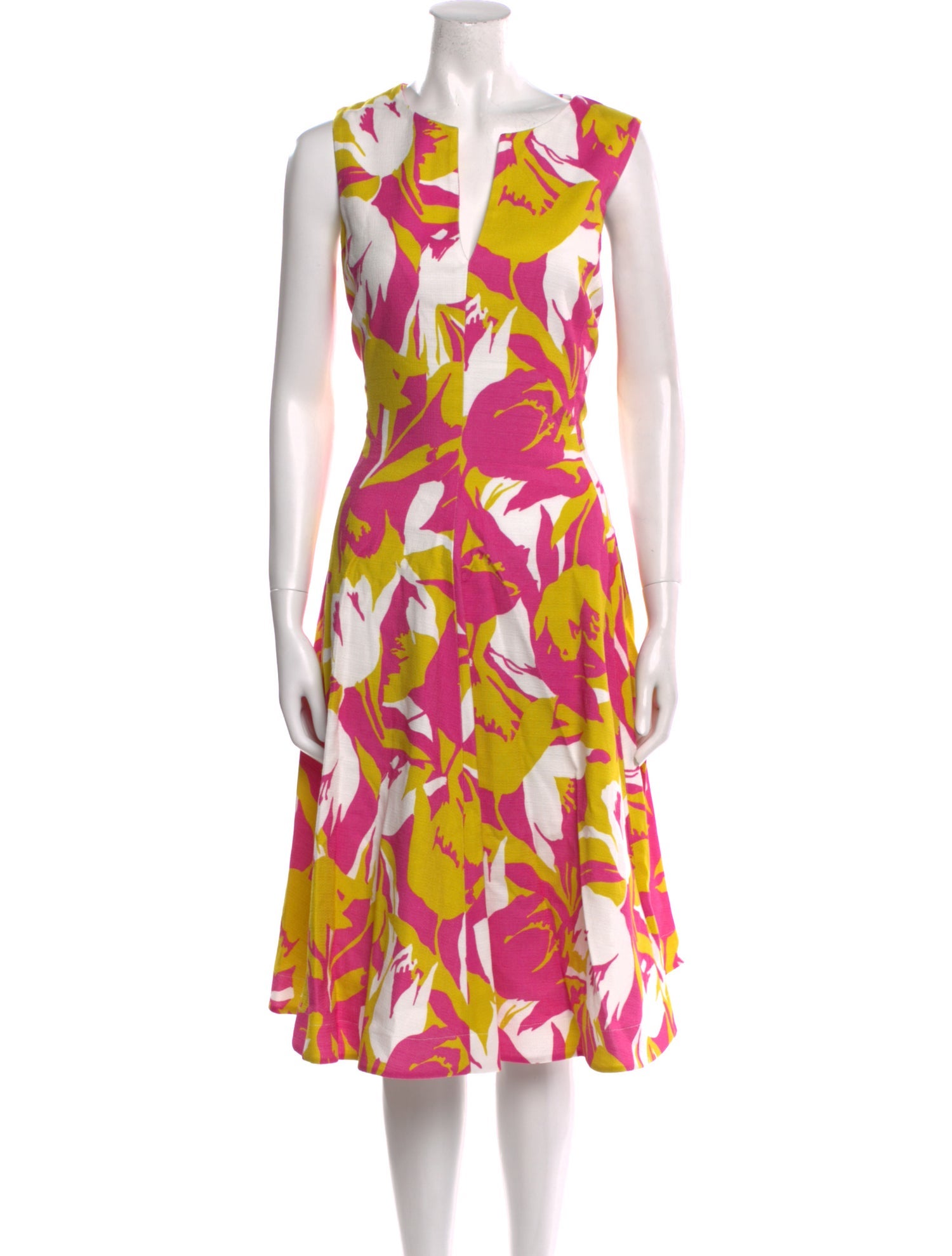 Sara Roka Floral Print Midi Length Dress w/ Tags