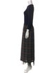 Sara Roka Plaid Print Long Dress