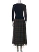 Sara Roka Plaid Print Long Dress