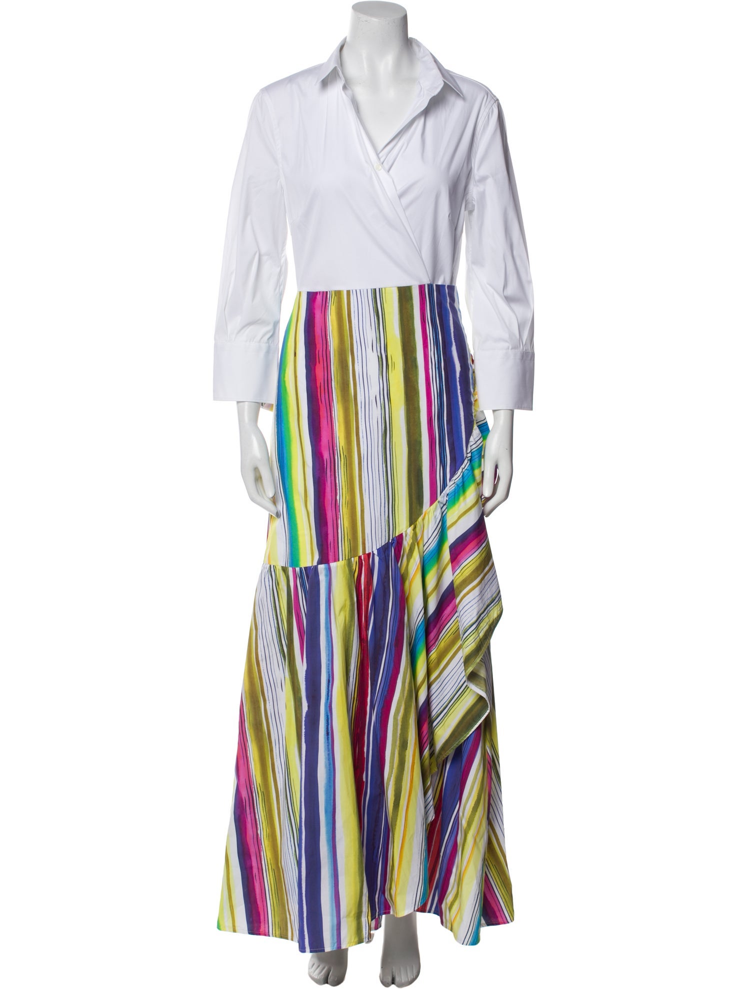 Sara Roka Striped Long Dress
