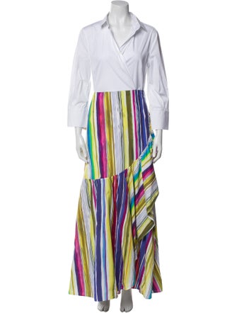 Sara Roka Striped Long Dress