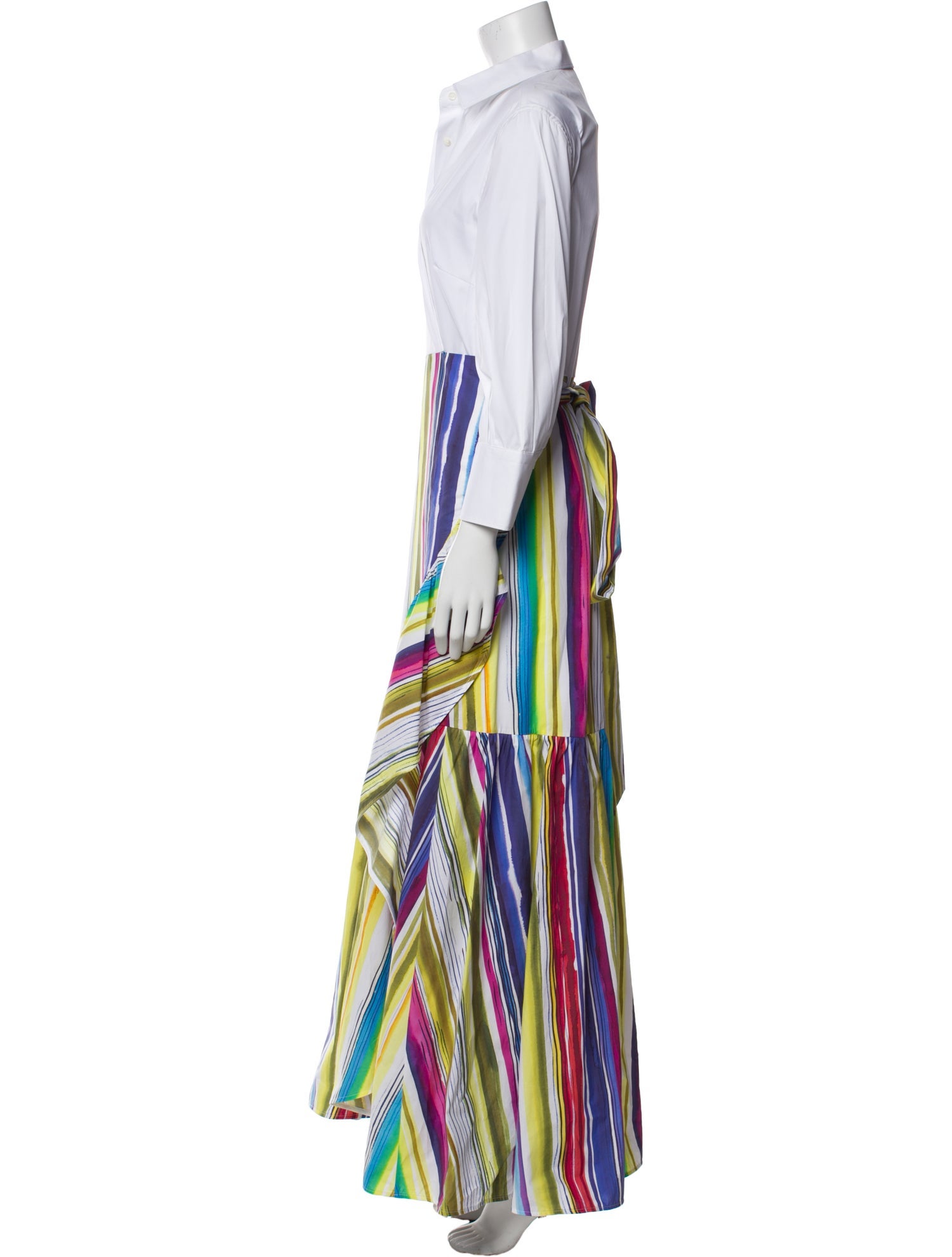 Sara Roka Striped Long Dress