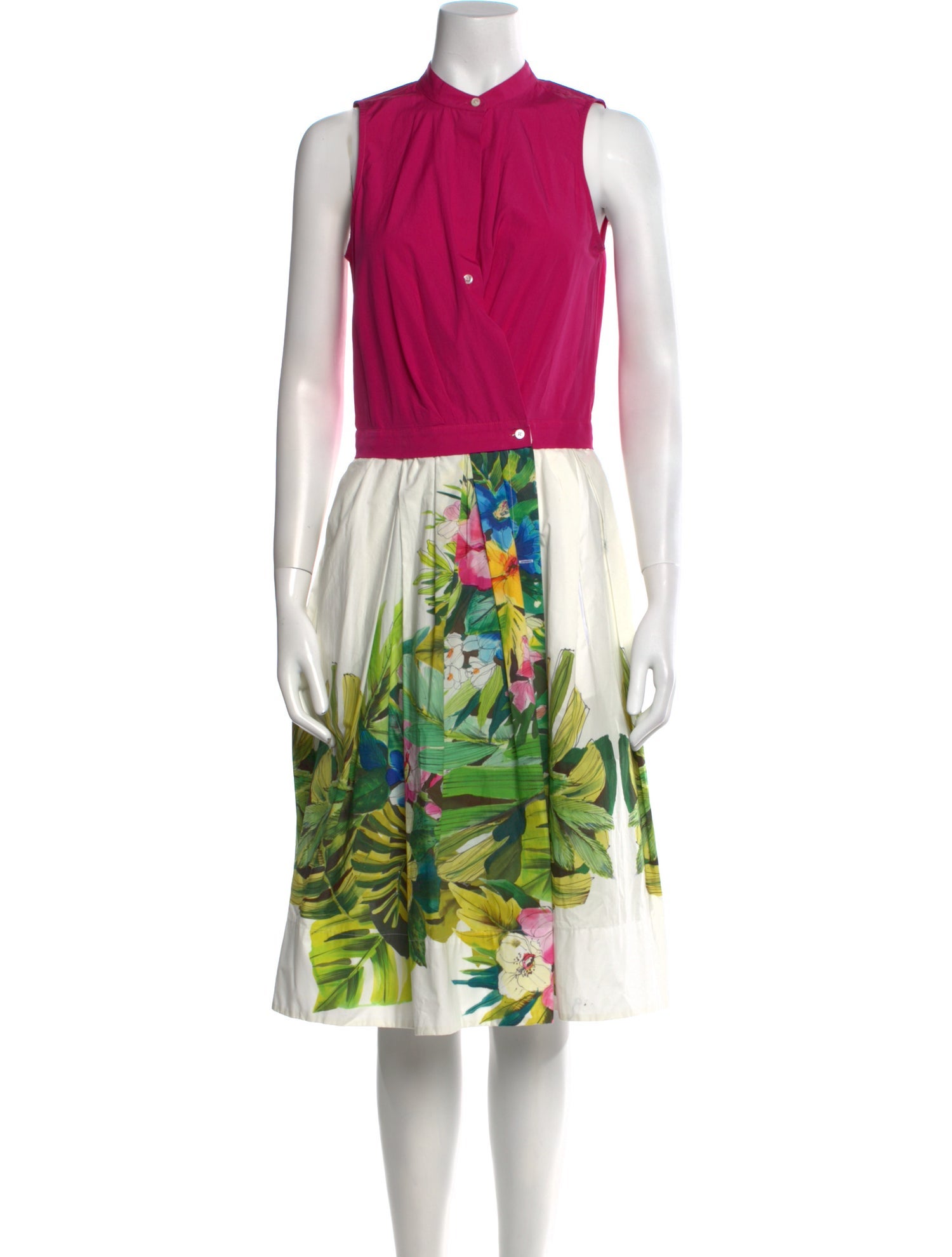 Sara Roka Floral Print Midi Length Dress