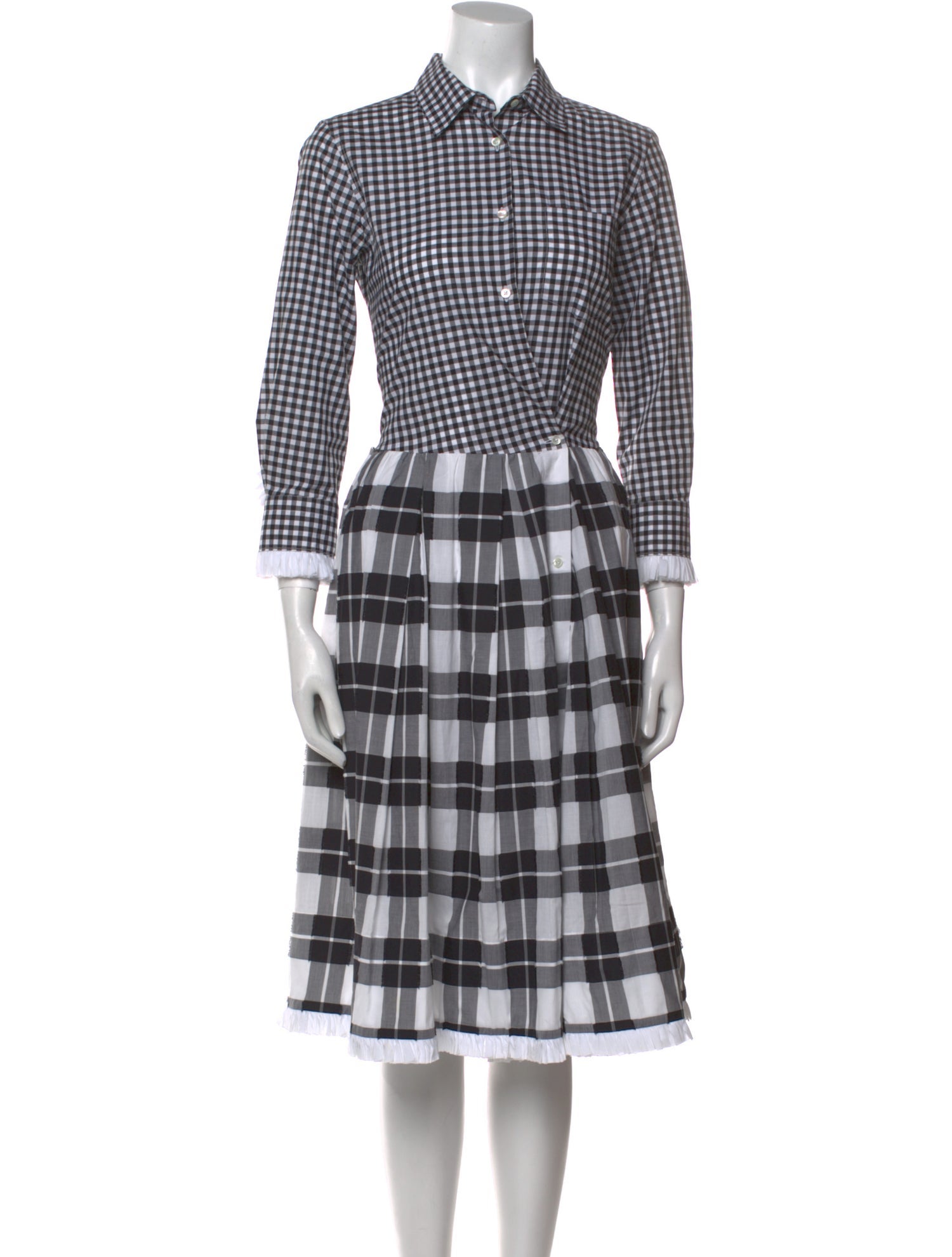 Sara Roka Plaid Print Midi Length Dress w/ Tags